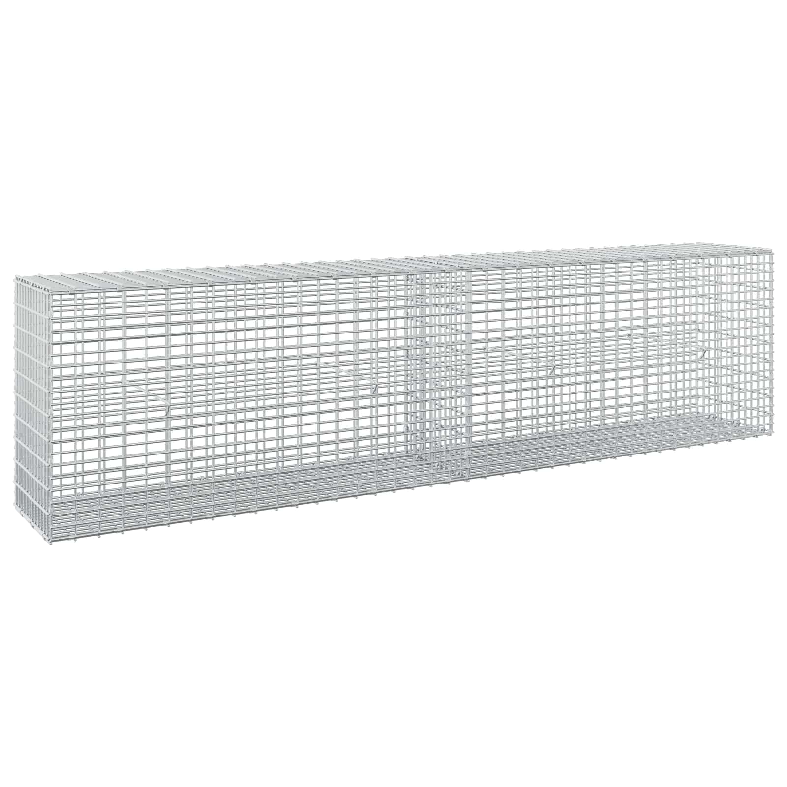 Gabione Mit 5 Mm Draht Und 5x2,5 Cm Maschen 200x30x50 Cm Vidaxl