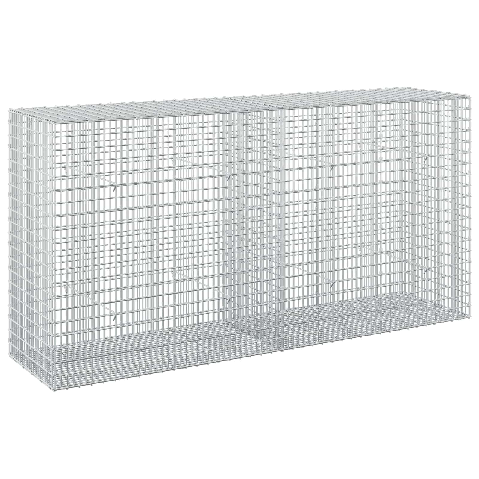 Gabione Mit 5 Mm Draht Und 5x2,5 Cm Maschen 200x50x100 Cm Vidaxl