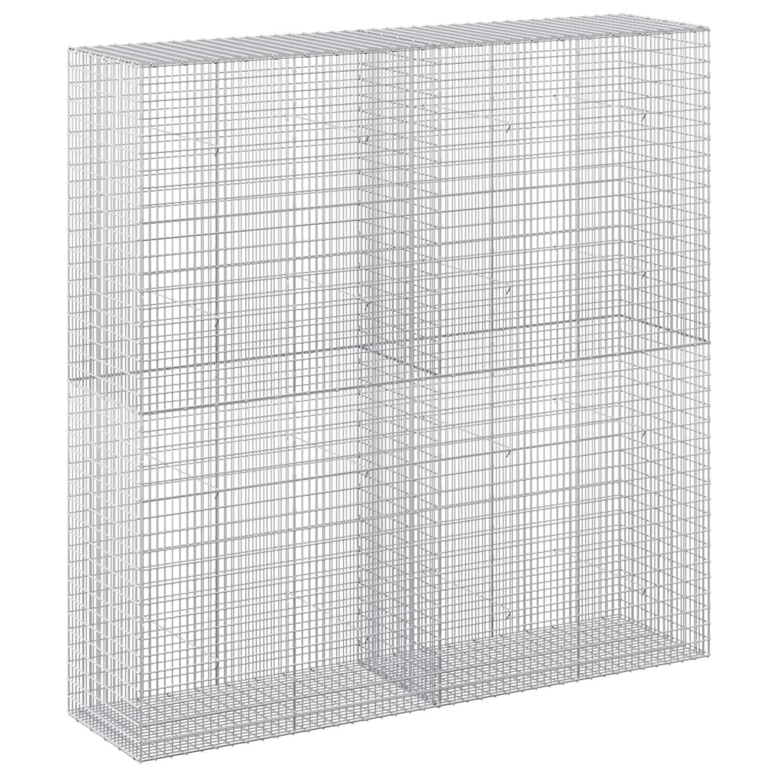 Gabione Mit 5 Mm Draht Und 5x2,5 Cm Maschen 200x50x200 Cm Vidaxl