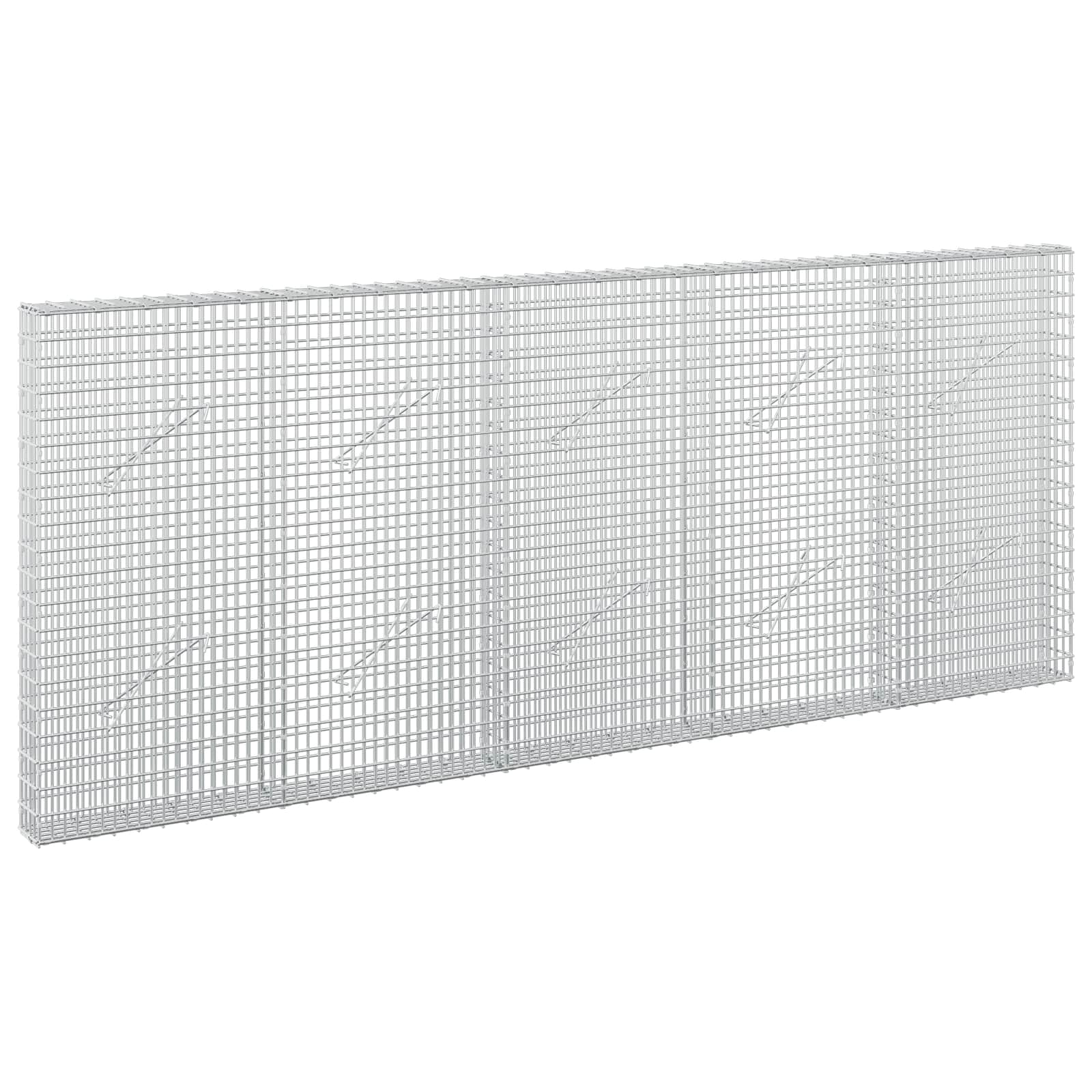 Gabione Mit 5 Mm Draht Und 5x2,5 Cm Maschen 250x10x100 Cm Vidaxl