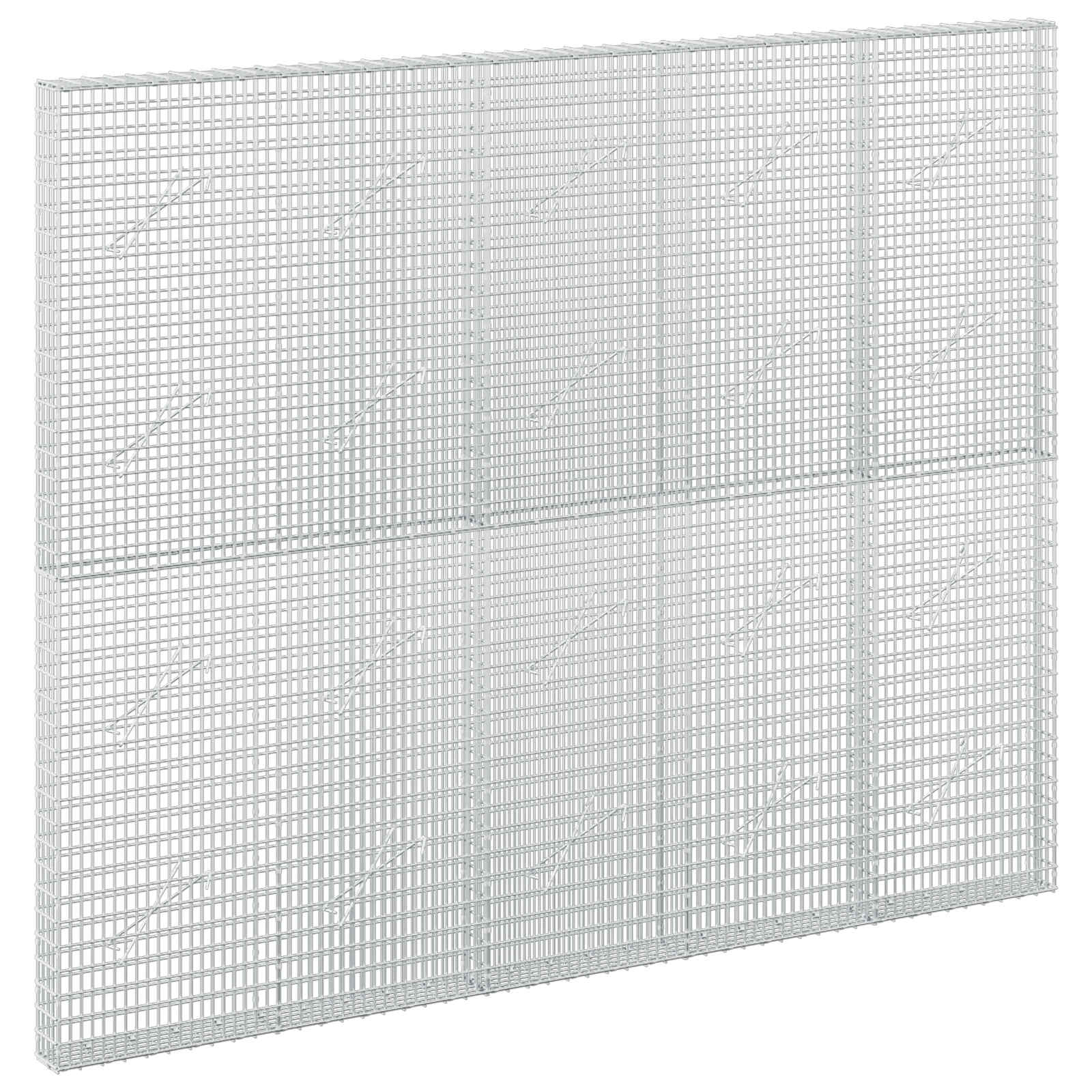 Gabione Mit 5 Mm Draht Und 5x2,5 Cm Maschen 250x10x200 Cm Vidaxl