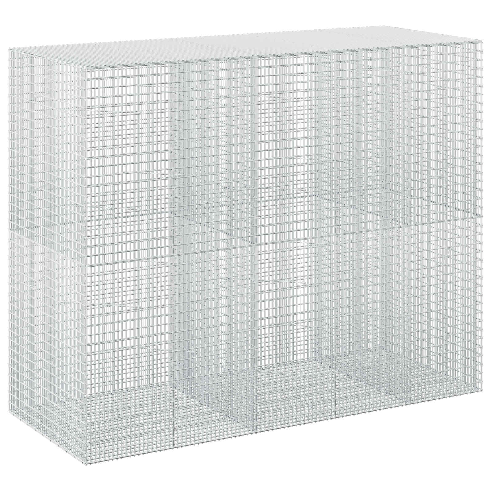 Gabione Mit 5 Mm Draht Und 5x2,5 Cm Maschen 250x100x200 Cm Vidaxl