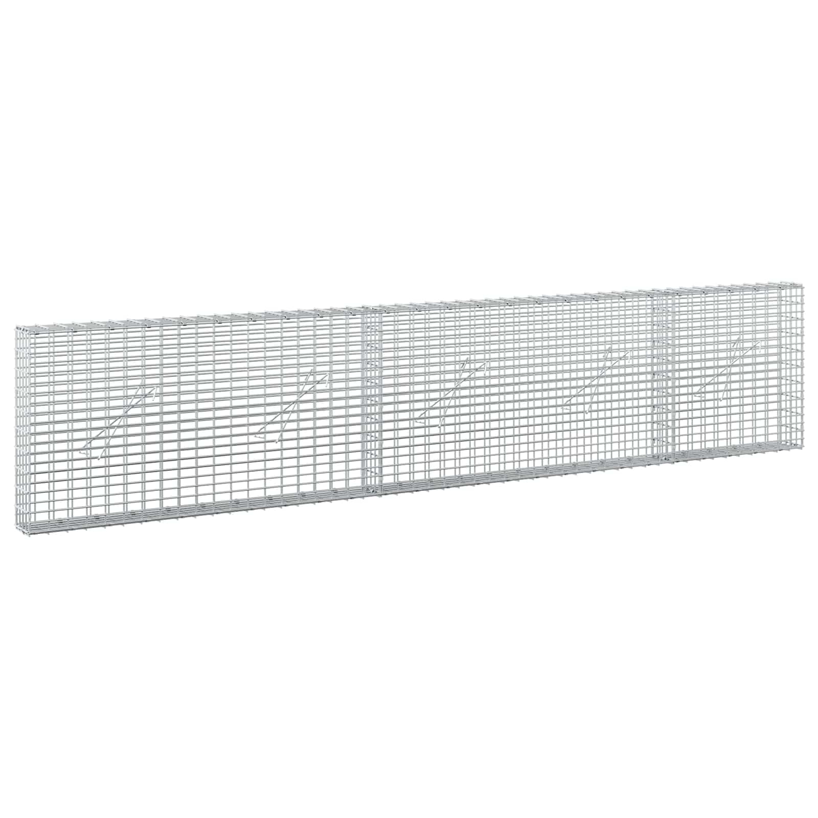 Gabione Mit 5 Mm Draht Und 5x2,5 Cm Maschen 250x10x50 Cm Vidaxl