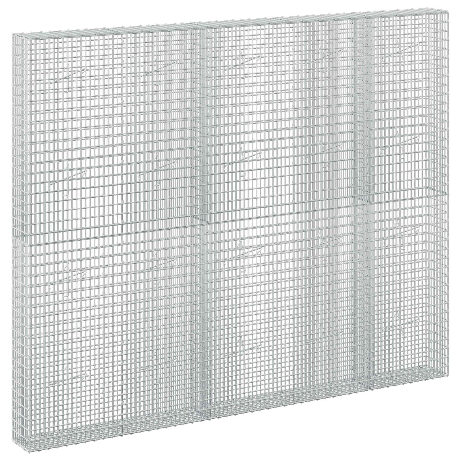 Gabione Mit 5 Mm Draht Und 5x2,5 Cm Maschen 250x20x200 Cm Vidaxl