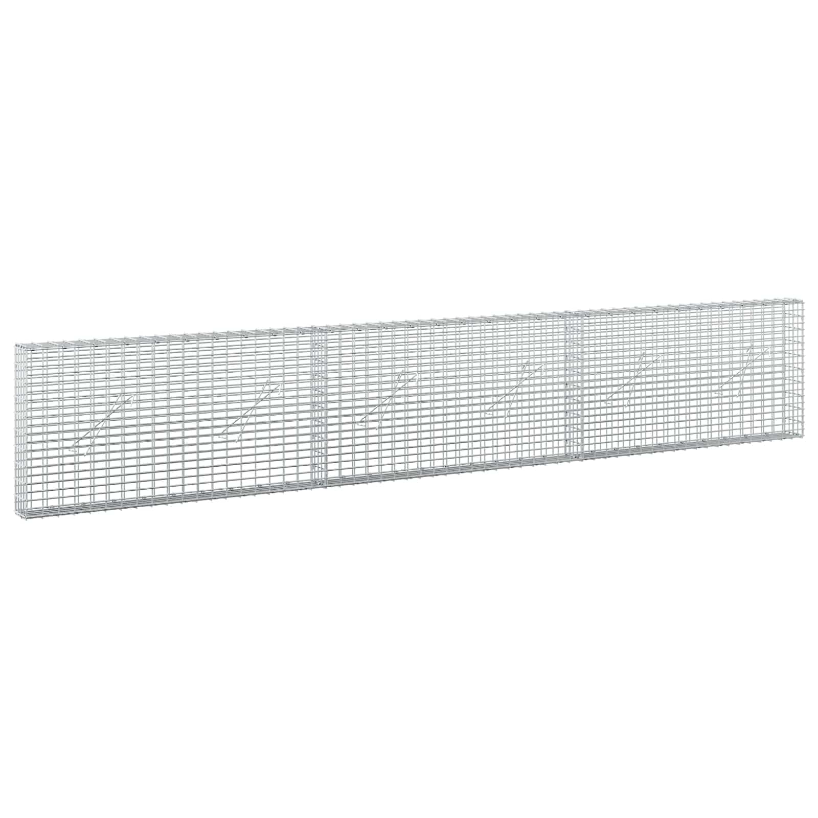 Gabione Mit 5 Mm Draht Und 5x2,5 Cm Maschen 300x10x50 Cm Vidaxl