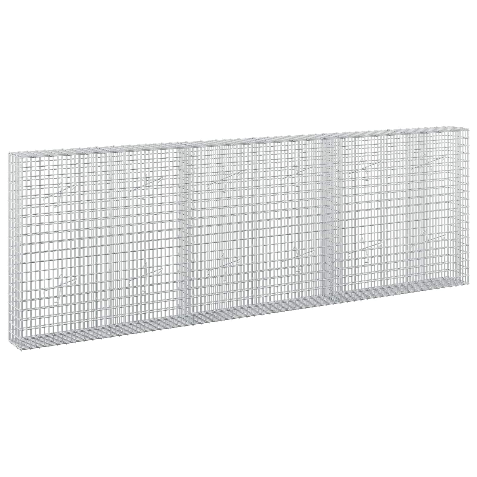 Gabione Mit 5 Mm Draht Und 5x2,5 Cm Maschen 300x20x100 Cm Vidaxl