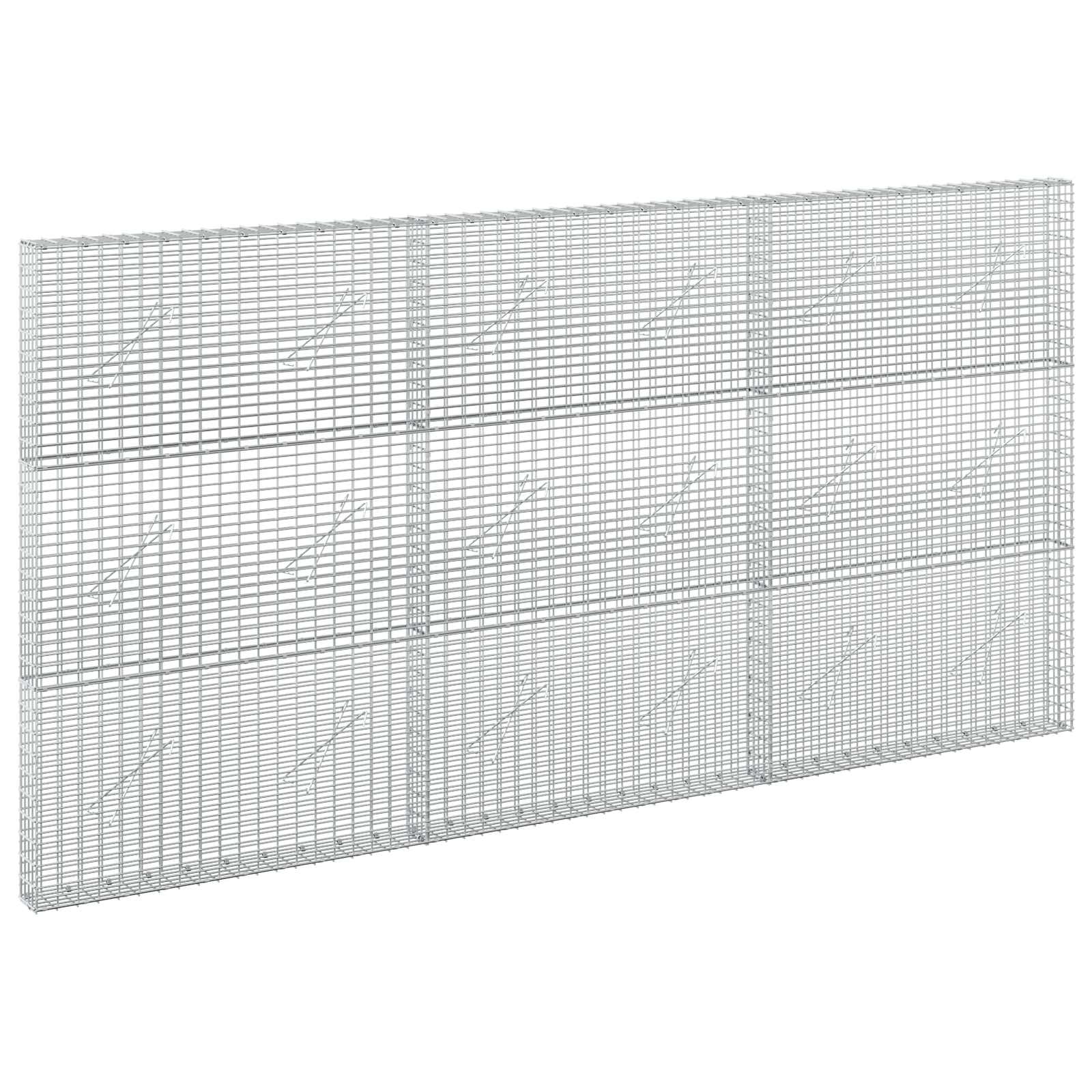 Gabione Mit 5 Mm Draht Und 5x2,5 Cm Maschen 300x10x150 Cm Vidaxl