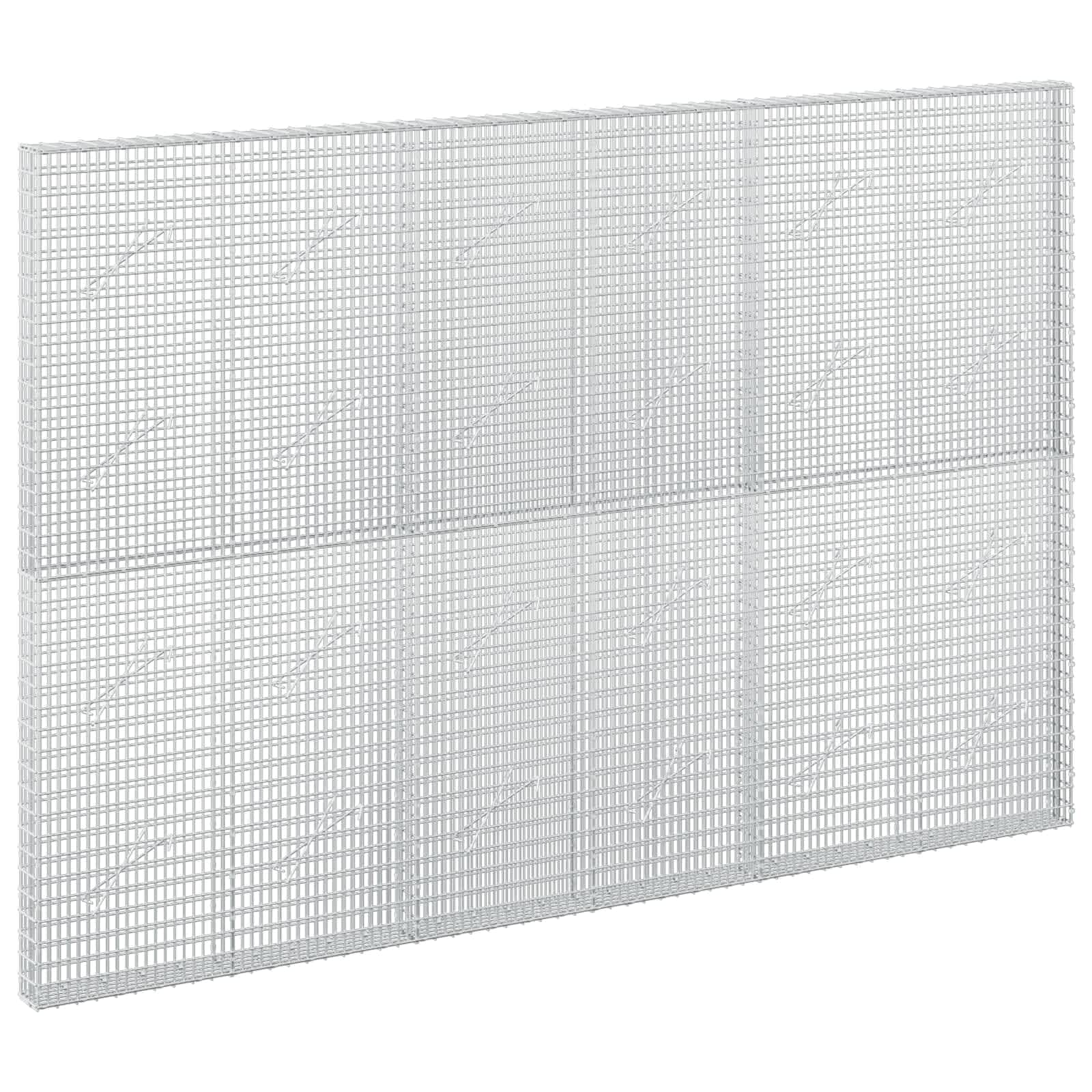 Gabione Mit 5 Mm Draht Und 5x2,5 Cm Maschen 300x10x200 Cm Vidaxl