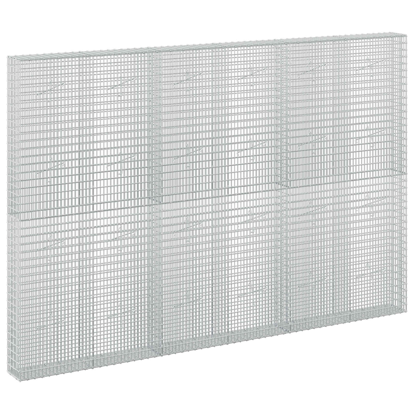Gabione Mit 5 Mm Draht Und 5x2,5 Cm Maschen 300x20x200 Cm Vidaxl