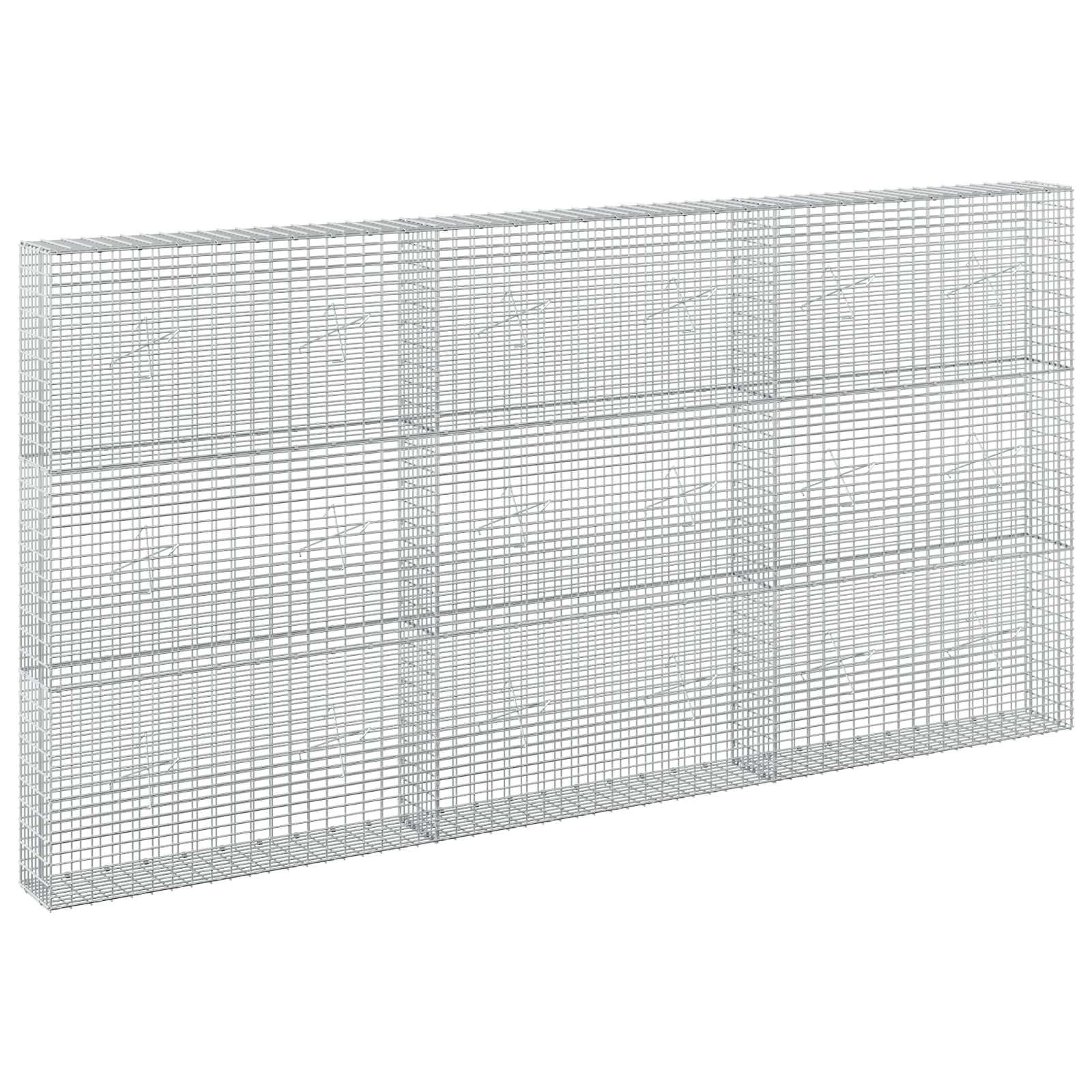 Gabione Mit 5 Mm Draht Und 5x2,5 Cm Maschen 300x20x150 Cm Vidaxl