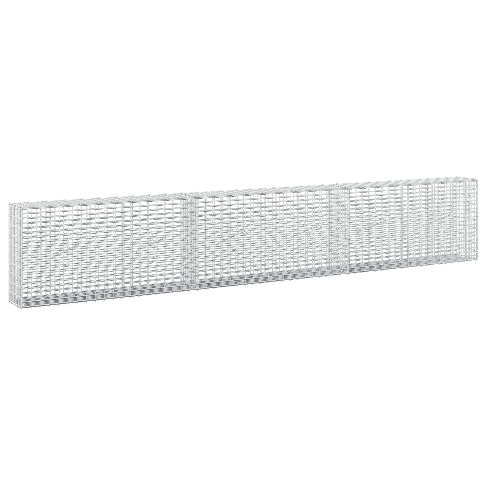 Gabione Mit 5 Mm Draht Und 5x2,5 Cm Maschen 300x20x50 Cm Vidaxl