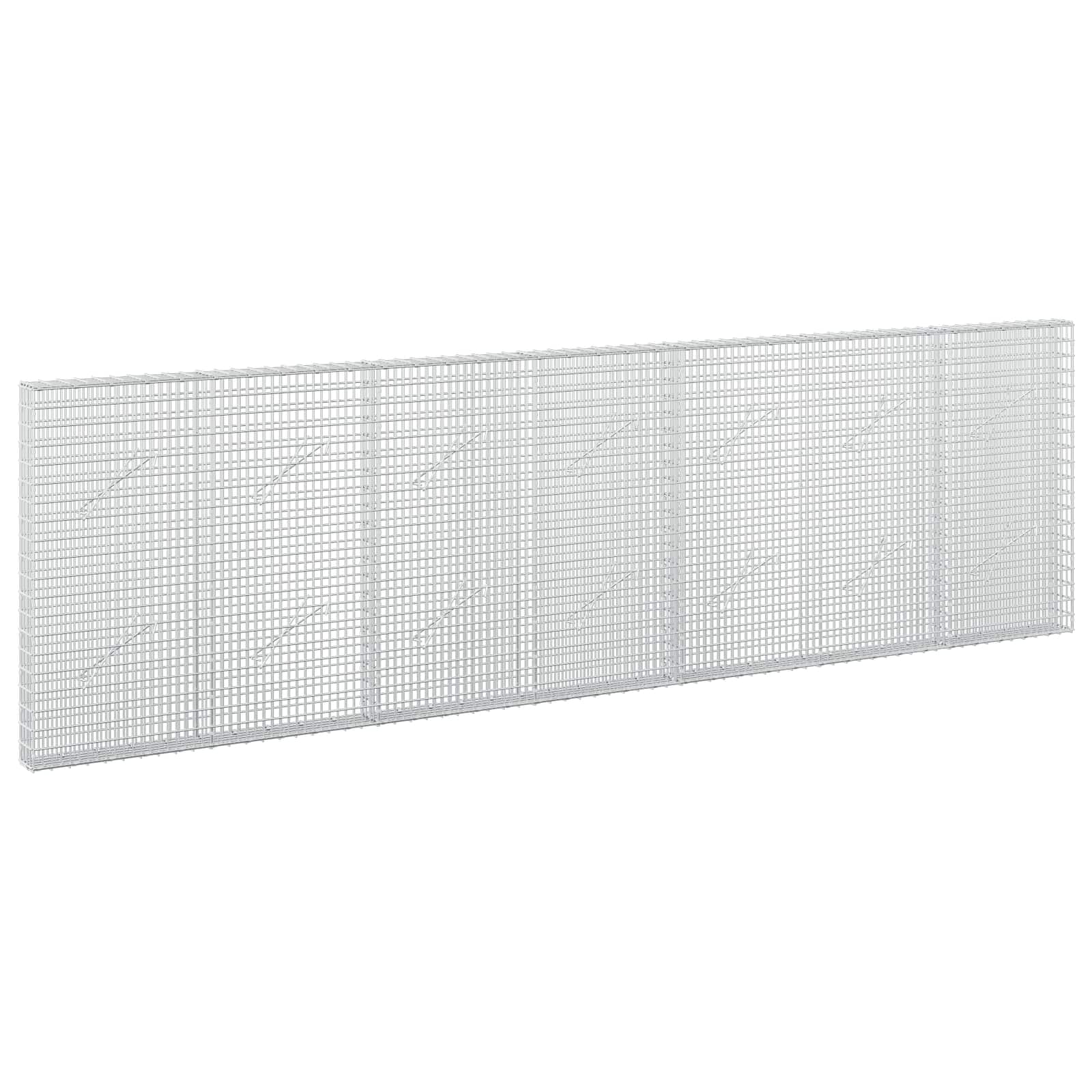Gabione Mit 5 Mm Draht Und 5x2,5 Cm Maschen 350x10x100 Cm Vidaxl