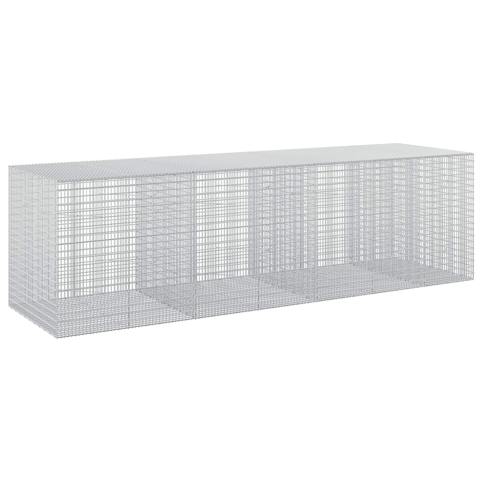 Gabione Mit 5 Mm Draht Und 5x2,5 Cm Maschen 350x100x100 Cm Vidaxl