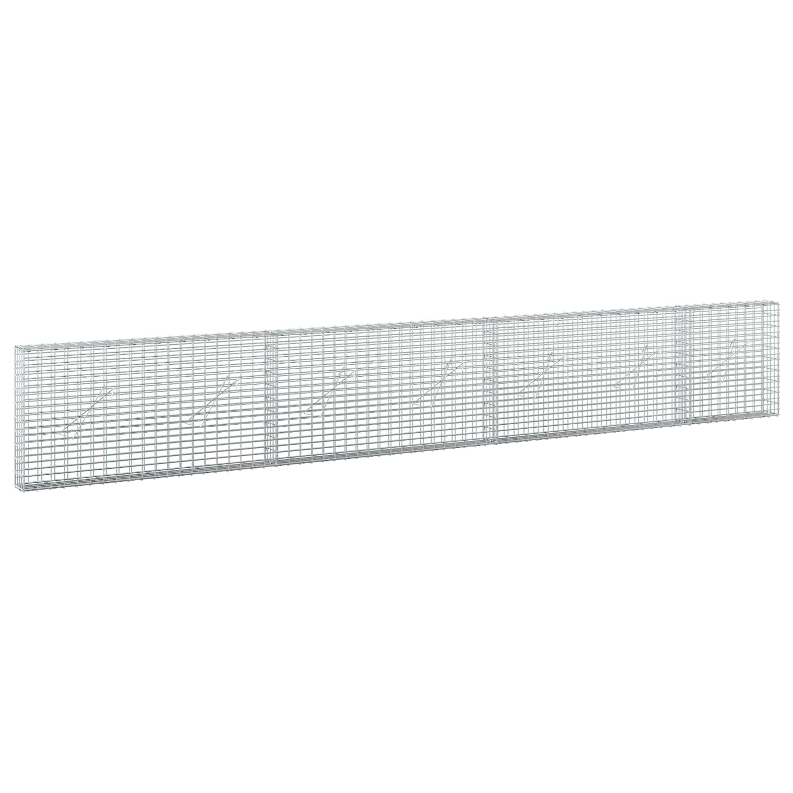 Gabione Mit 5 Mm Draht Und 5x2,5 Cm Maschen 350x10x50 Cm Vidaxl