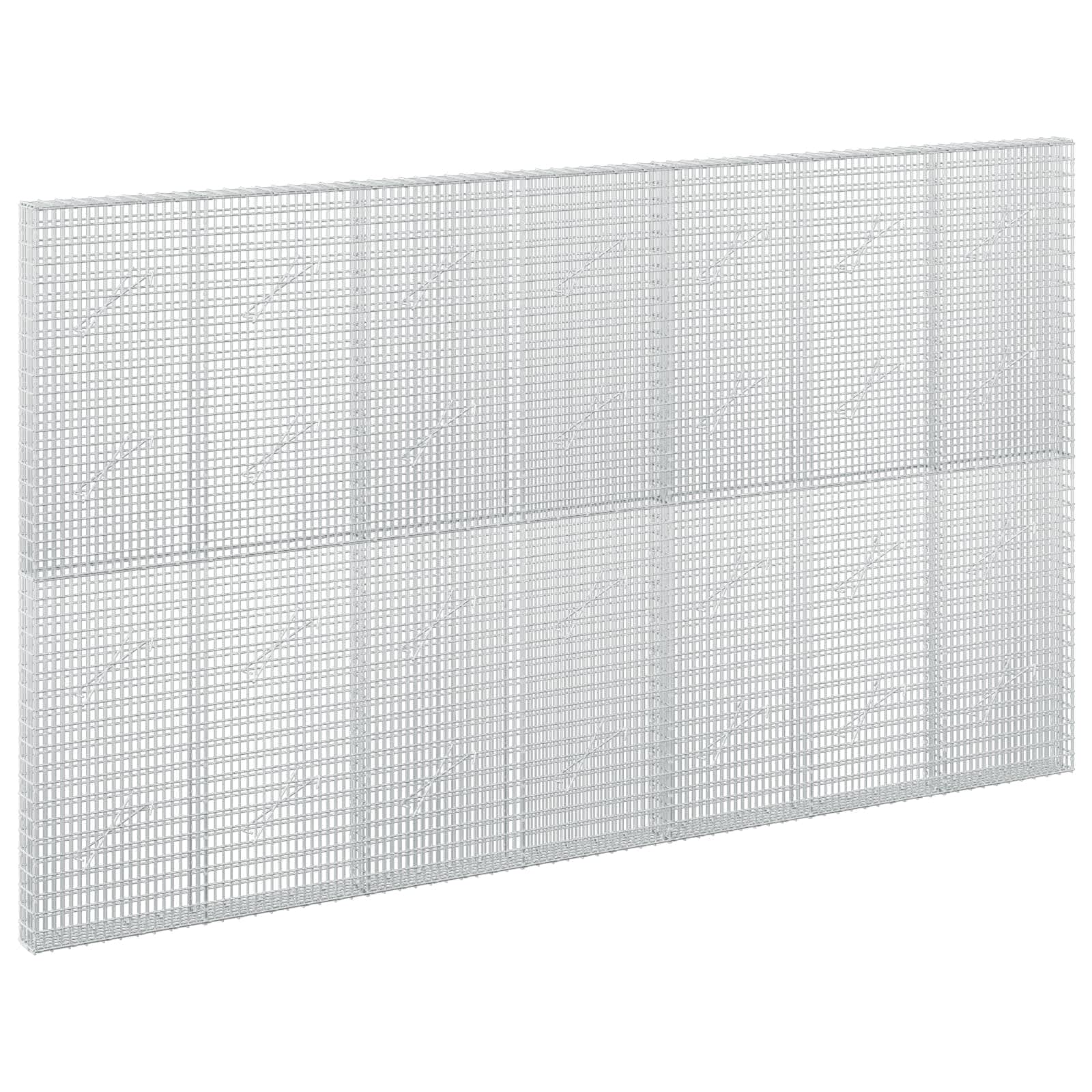 Gabione Mit 5 Mm Draht Und 5x2,5 Cm Maschen 350x10x200 Cm Vidaxl