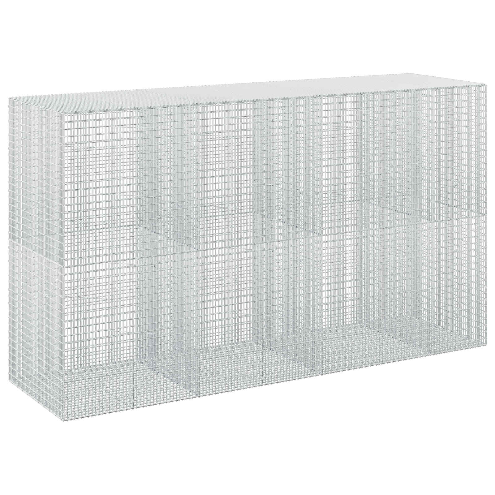 Gabione Mit 5 Mm Draht Und 5x2,5 Cm Maschen 350x100x200 Cm Vidaxl