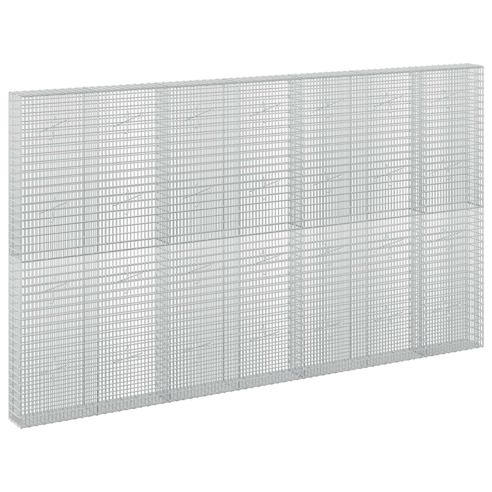 Gabione Mit 5 Mm Draht Und 5x2,5 Cm Maschen 350x20x200 Cm Vidaxl