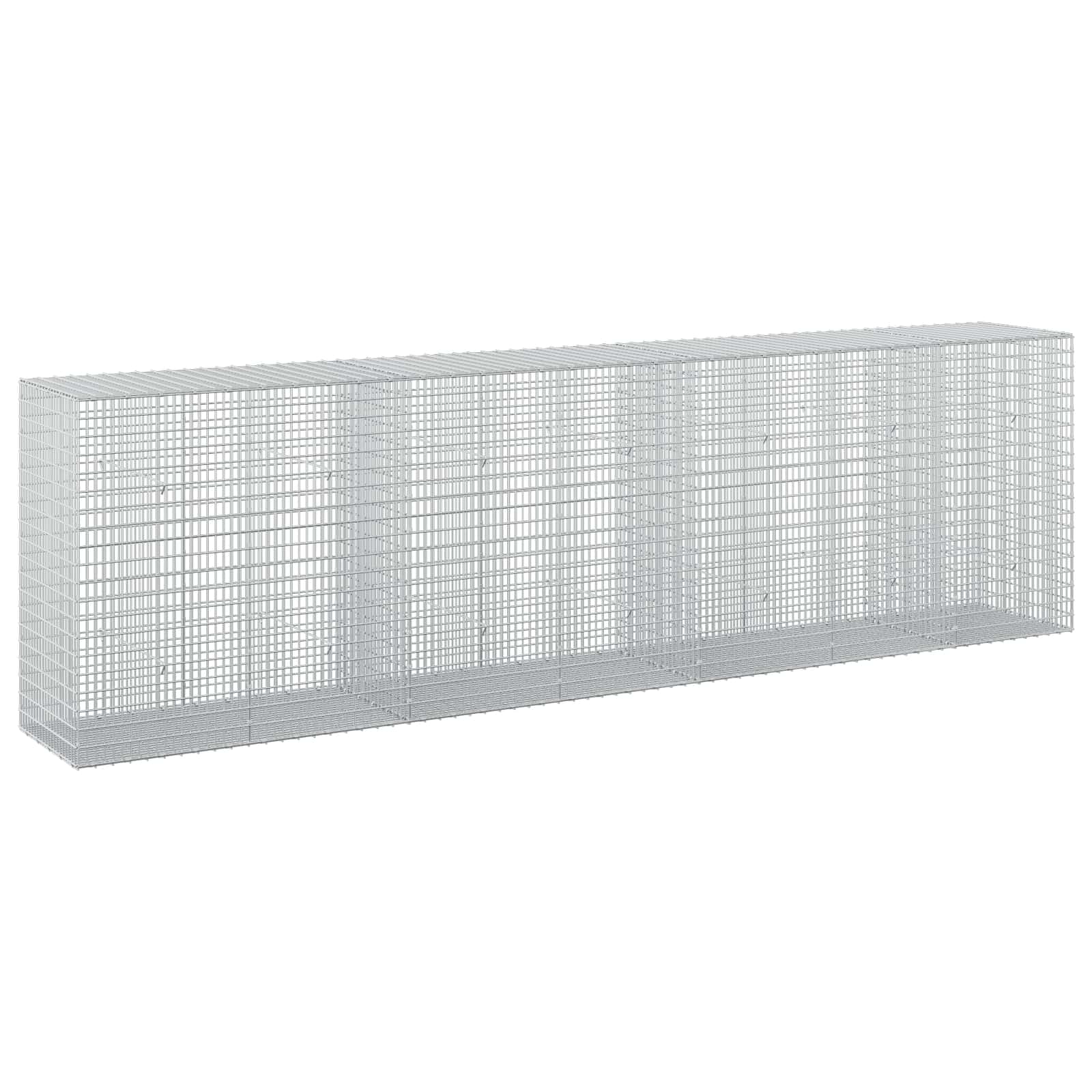Gabione Mit 5 Mm Draht Und 5x2,5 Cm Maschen 350x50x100 Cm Vidaxl