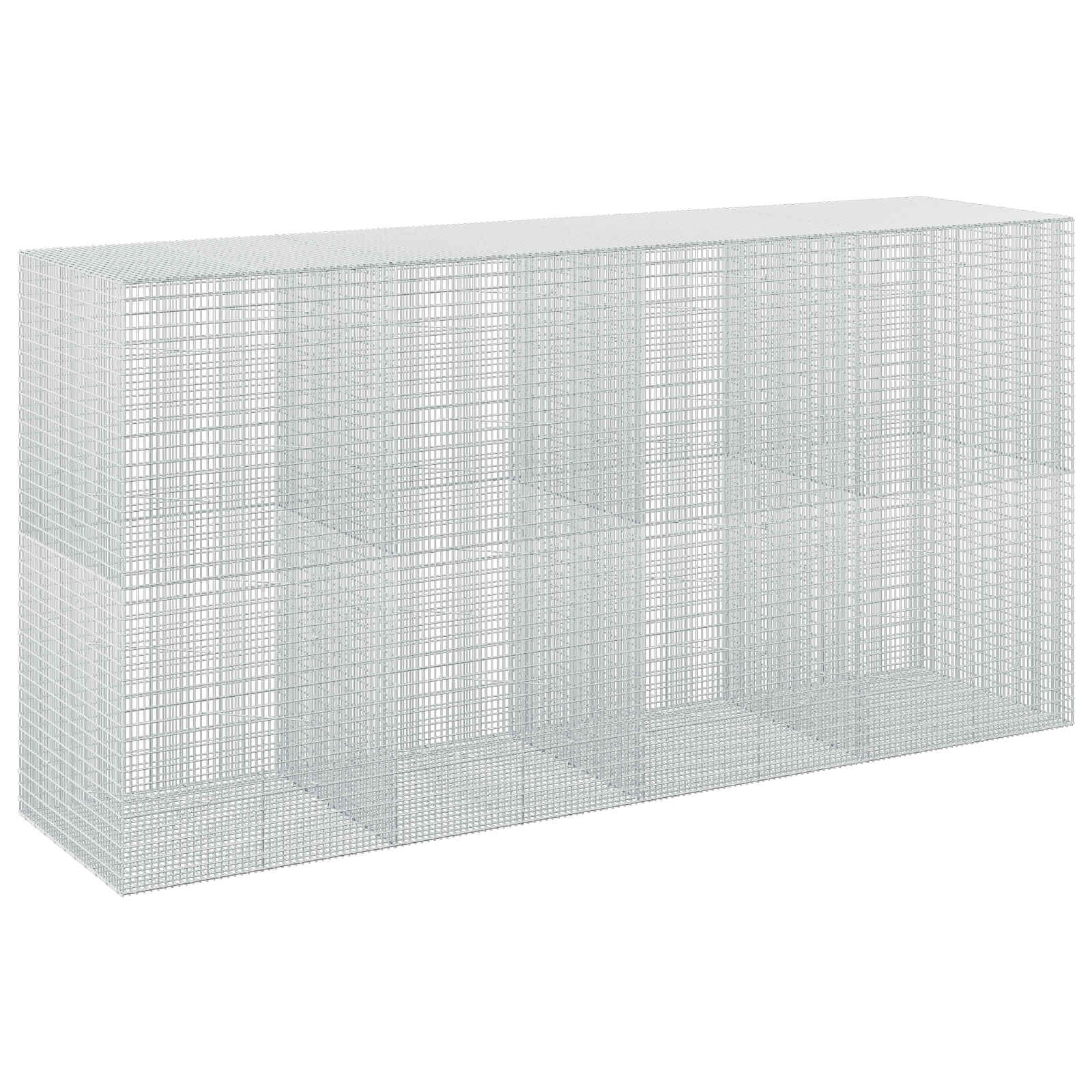 Gabione Mit 5 Mm Draht Und 5x2,5 Cm Maschen 400x100x200 Cm Vidaxl
