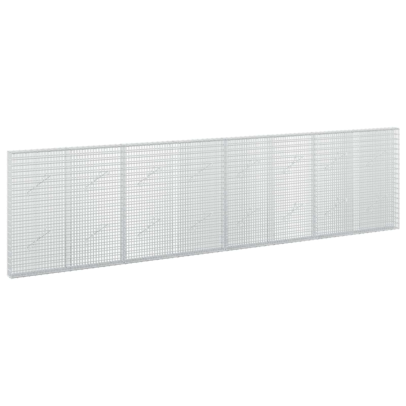 Gabione Mit 5 Mm Draht Und 5x2,5 Cm Maschen 400x10x100 Cm Vidaxl