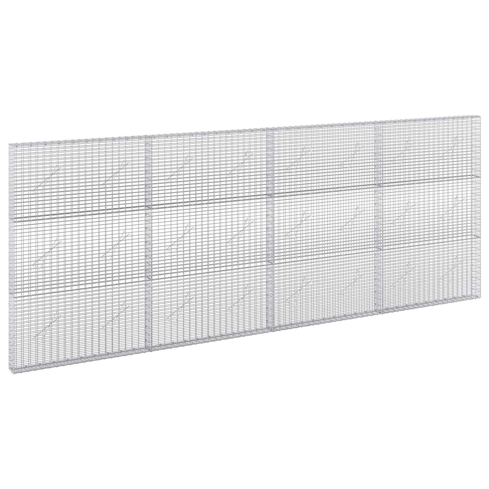 Gabione Mit 5 Mm Draht Und 5x2,5 Cm Maschen 400x10x150 Cm Vidaxl