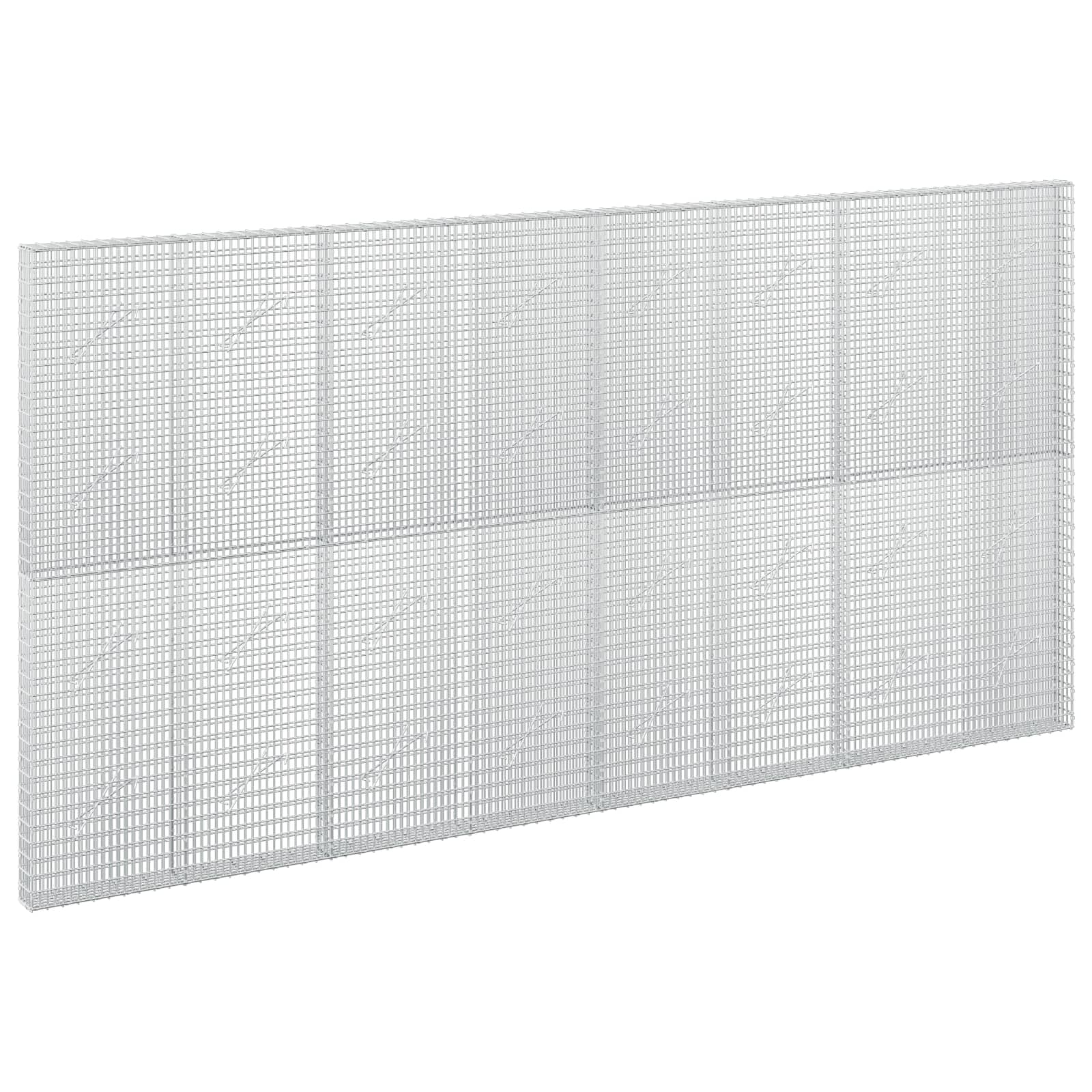 Gabione Mit 5 Mm Draht Und 5x2,5 Cm Maschen 400x10x200 Cm Vidaxl