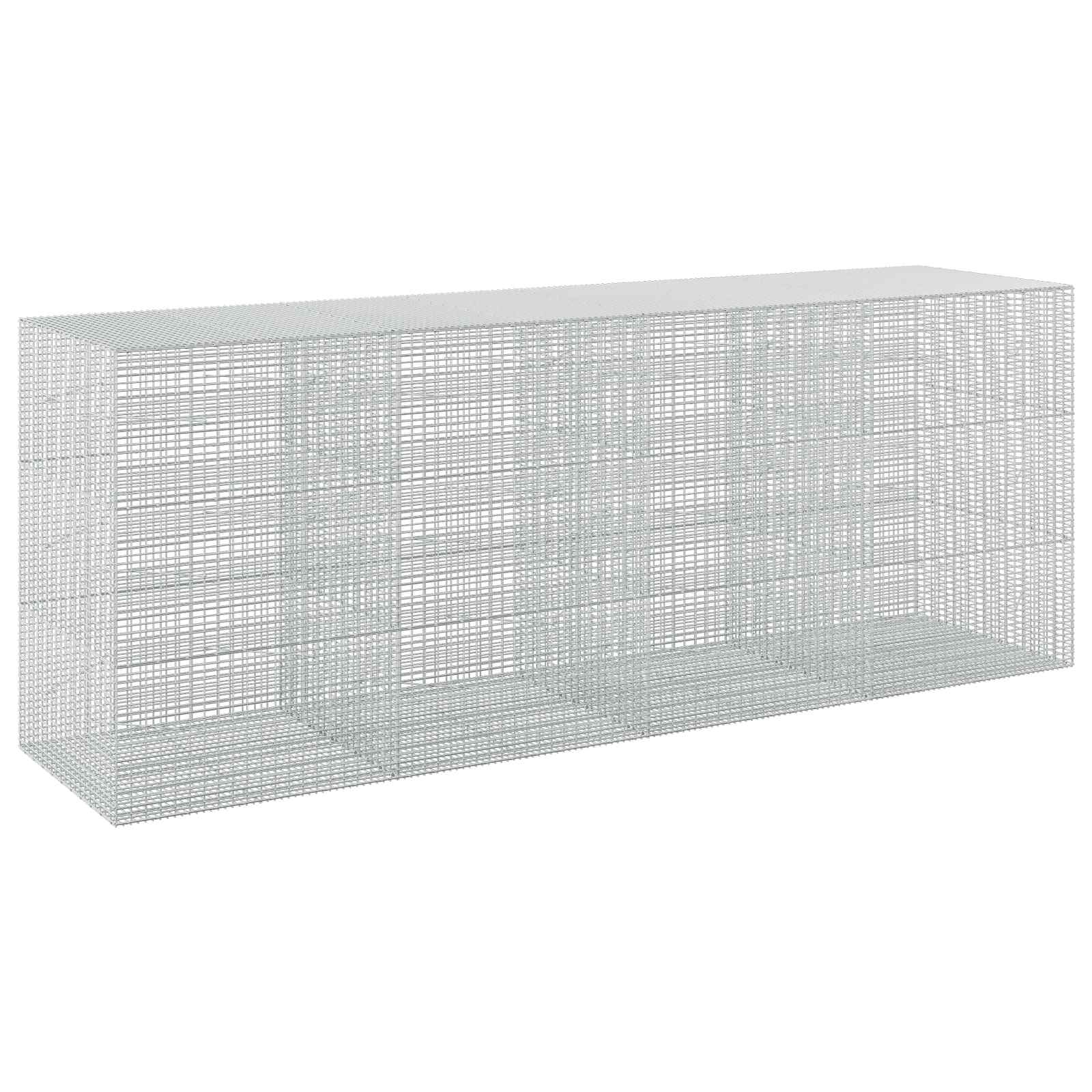 Gabione Mit 5 Mm Draht Und 5x2,5 Cm Maschen 400x100x150 Cm Vidaxl