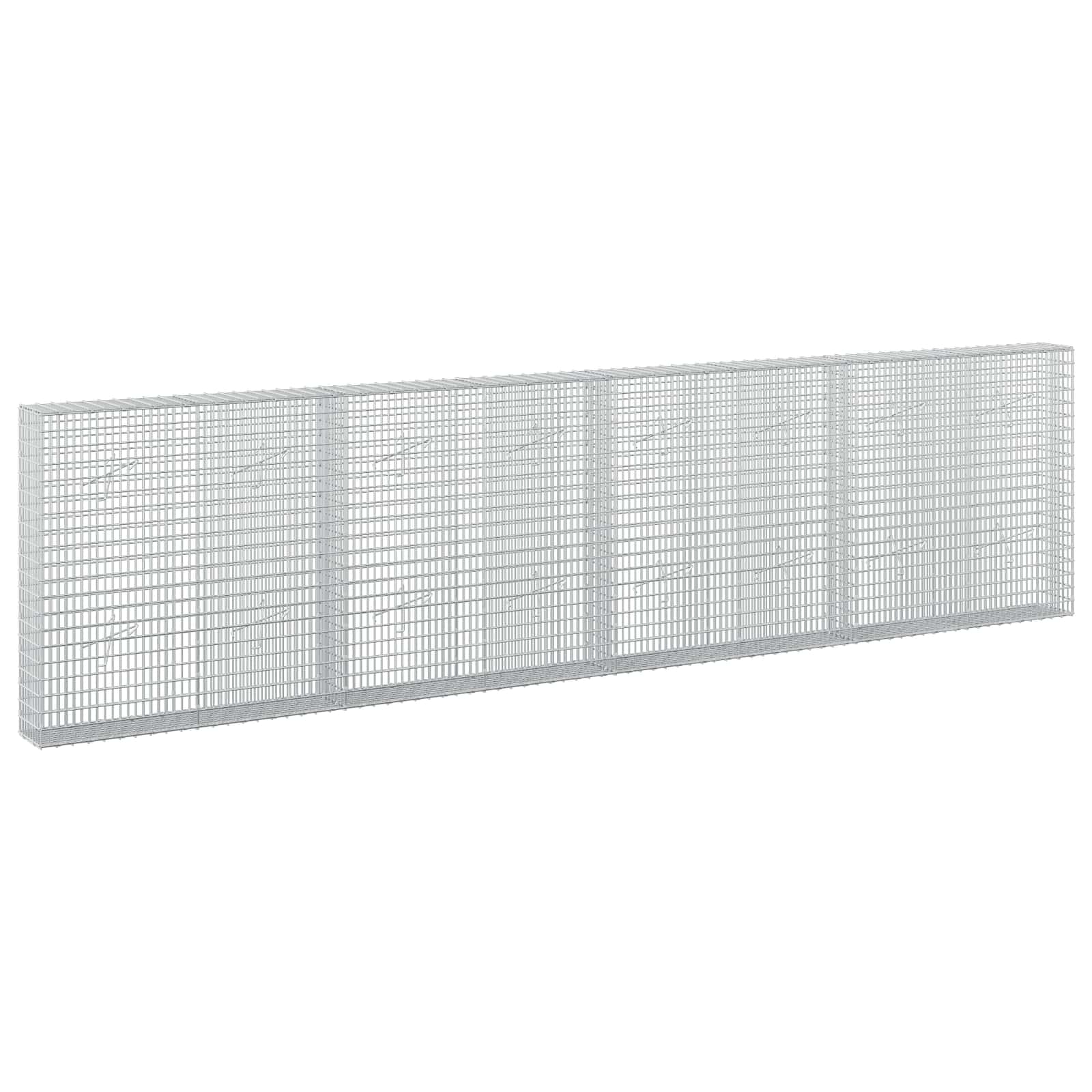 Gabione Mit 5 Mm Draht Und 5x2,5 Cm Maschen 400x20x100 Cm Vidaxl