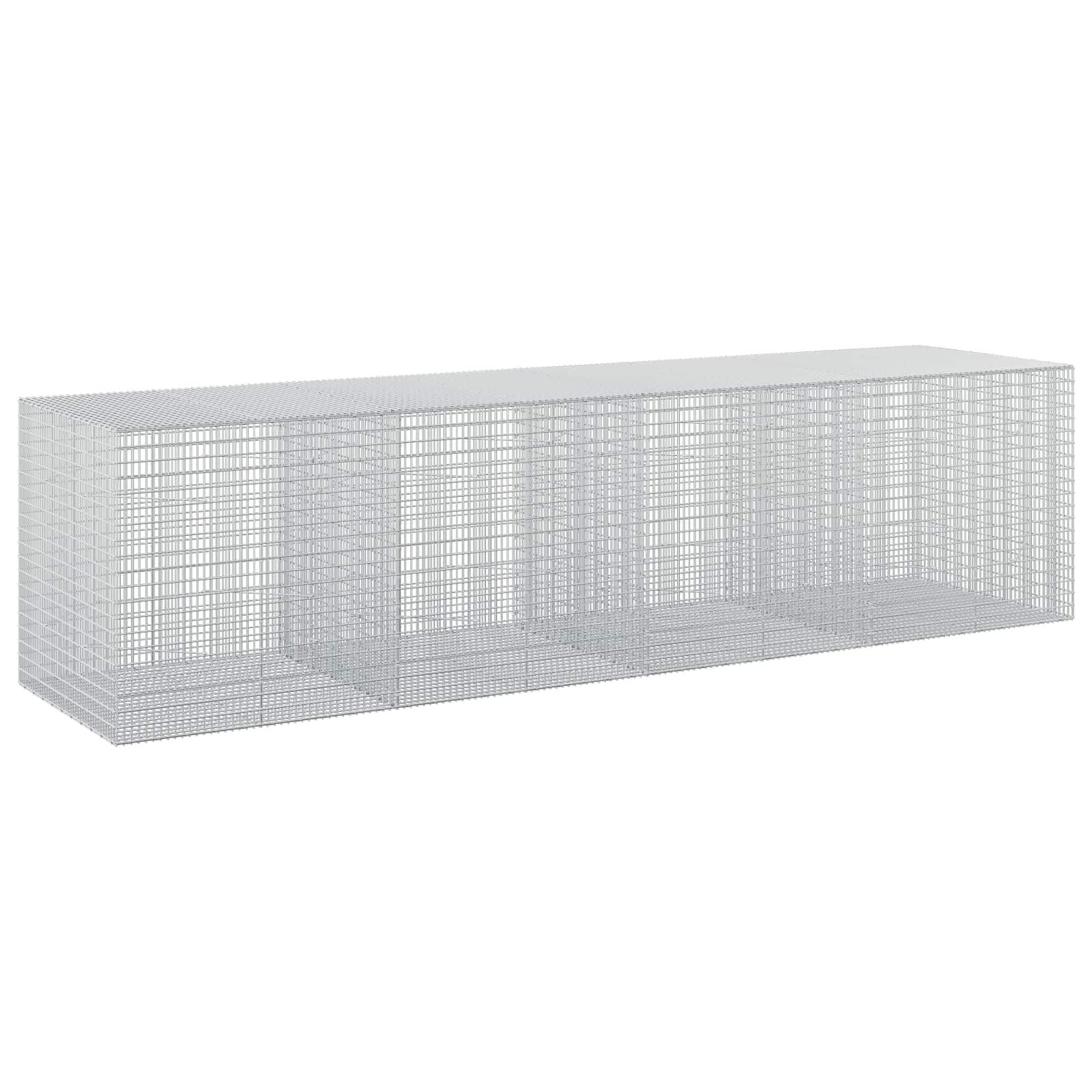 Gabione Mit 5 Mm Draht Und 5x2,5 Cm Maschen 400x100x100 Cm Vidaxl