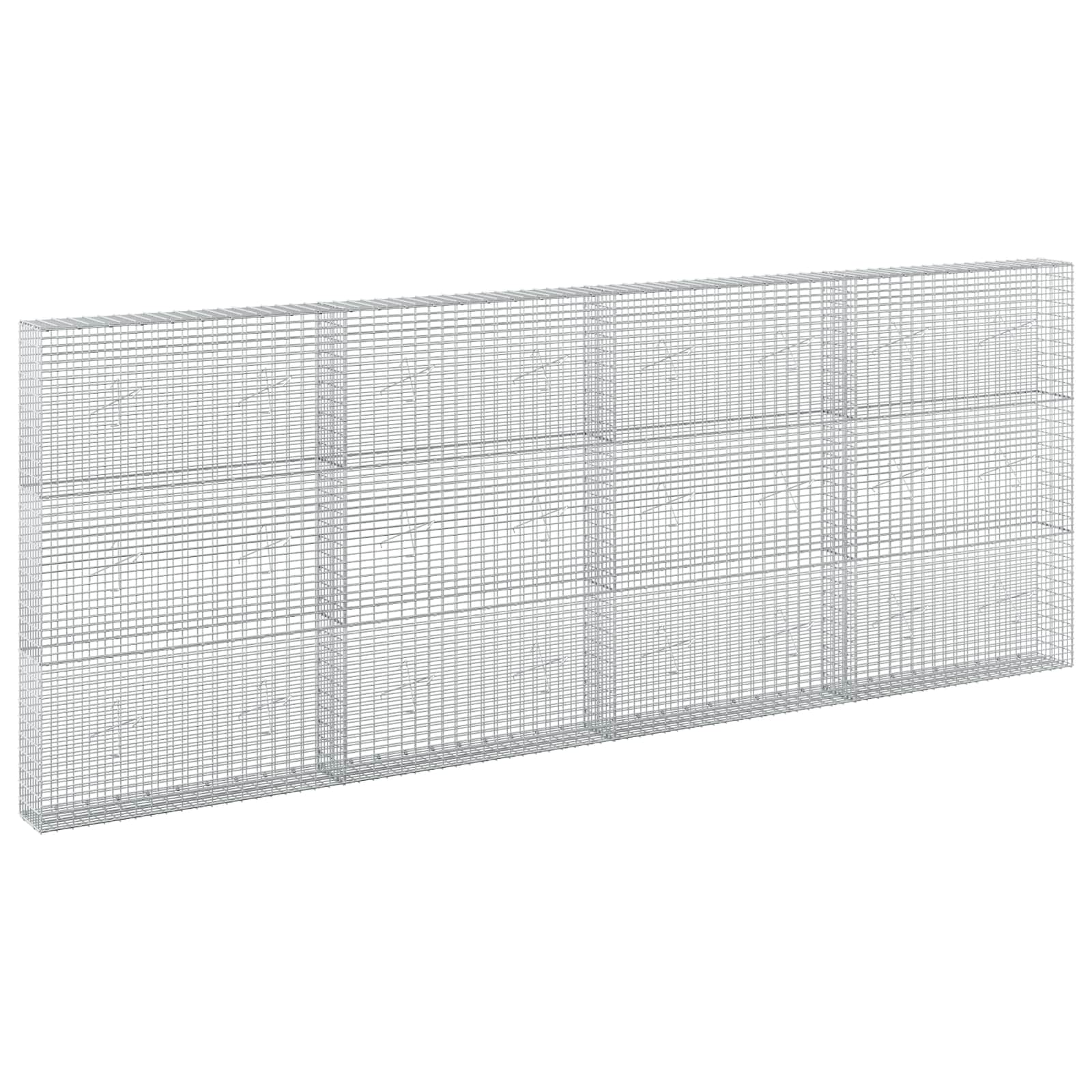 Gabione Mit 5 Mm Draht Und 5x2,5 Cm Maschen 400x20x150 Cm Vidaxl