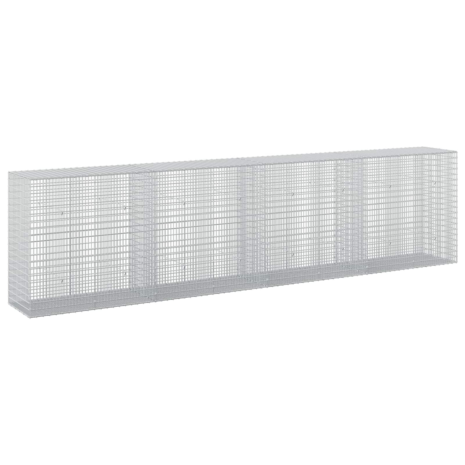 Gabione Mit 5 Mm Draht Und 5x2,5 Cm Maschen 400x50x100 Cm Vidaxl