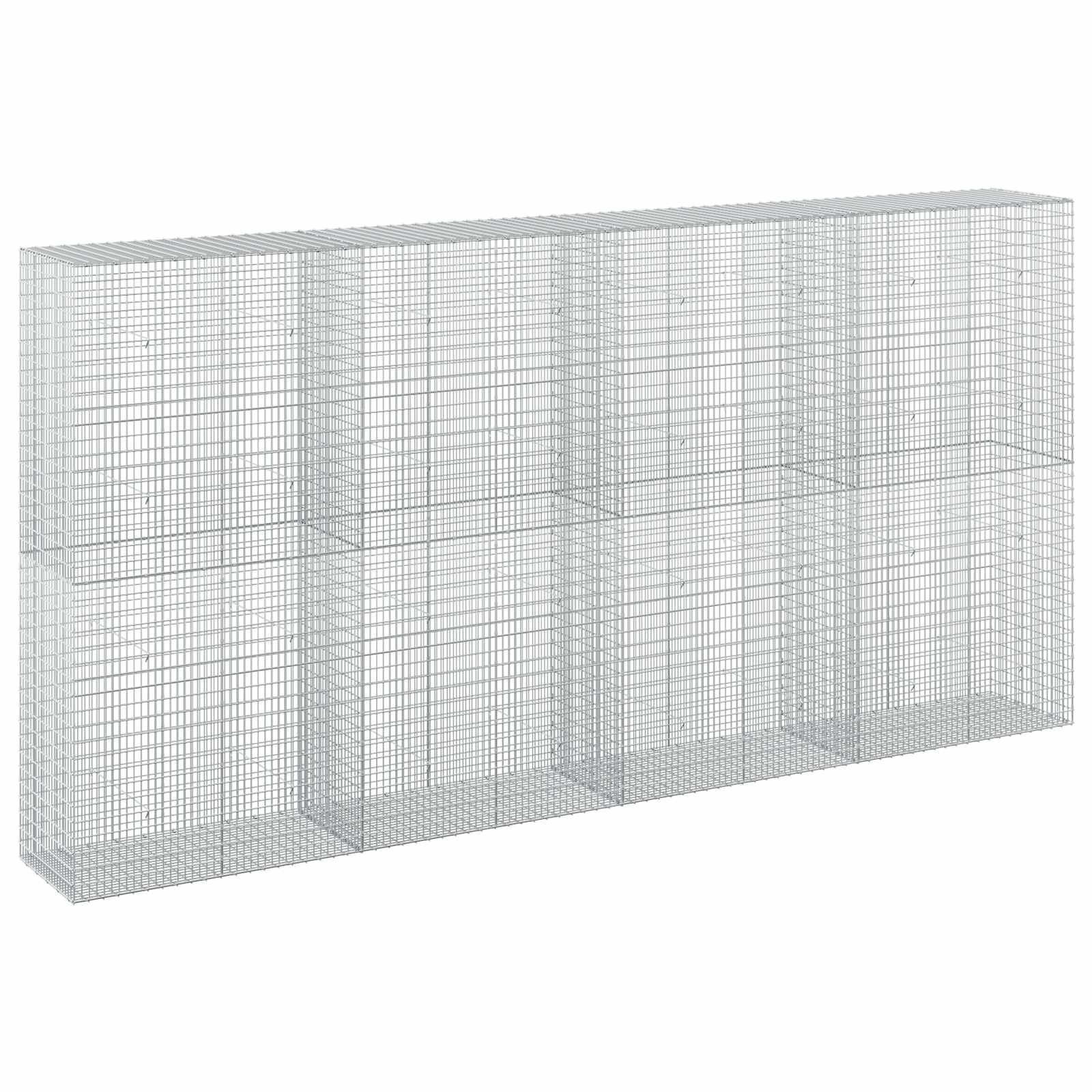 Gabione Mit 5 Mm Draht Und 5x2,5 Cm Maschen 400x50x200 Cm Vidaxl