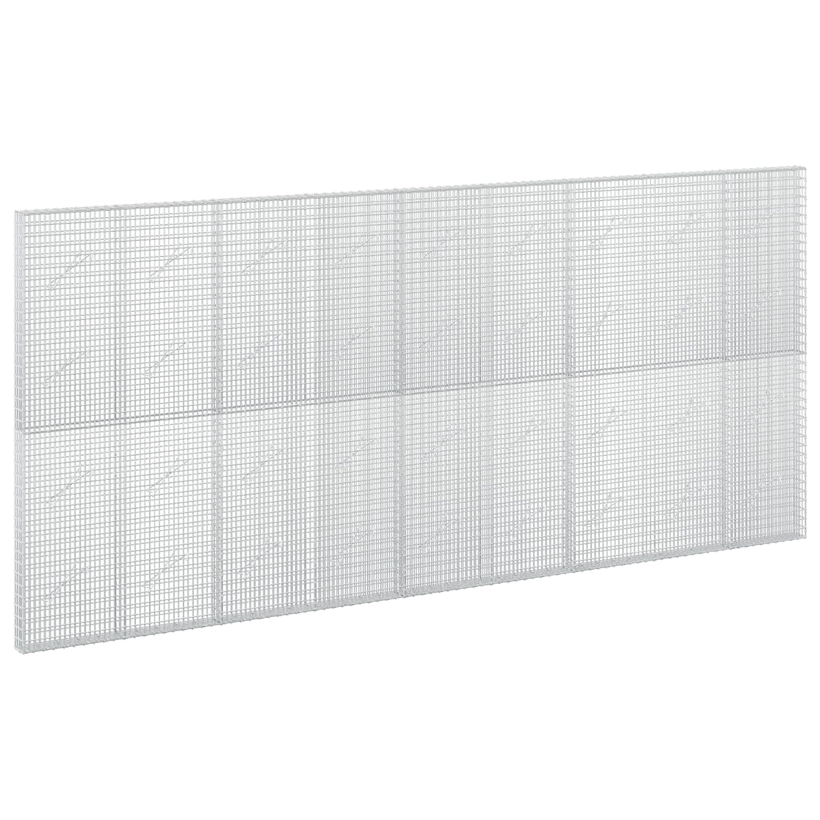Gabione Mit 5 Mm Draht Und 5x2,5 Cm Maschen 450x10x200 Cm Vidaxl