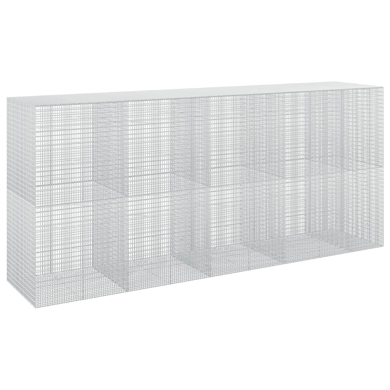 Gabione Mit 5 Mm Draht Und 5x2,5 Cm Maschen 450x100x200 Cm Vidaxl