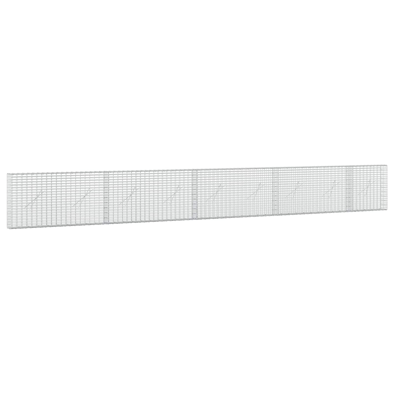 Gabione Mit 5 Mm Draht Und 5x2,5 Cm Maschen 450x10x50 Cm Vidaxl
