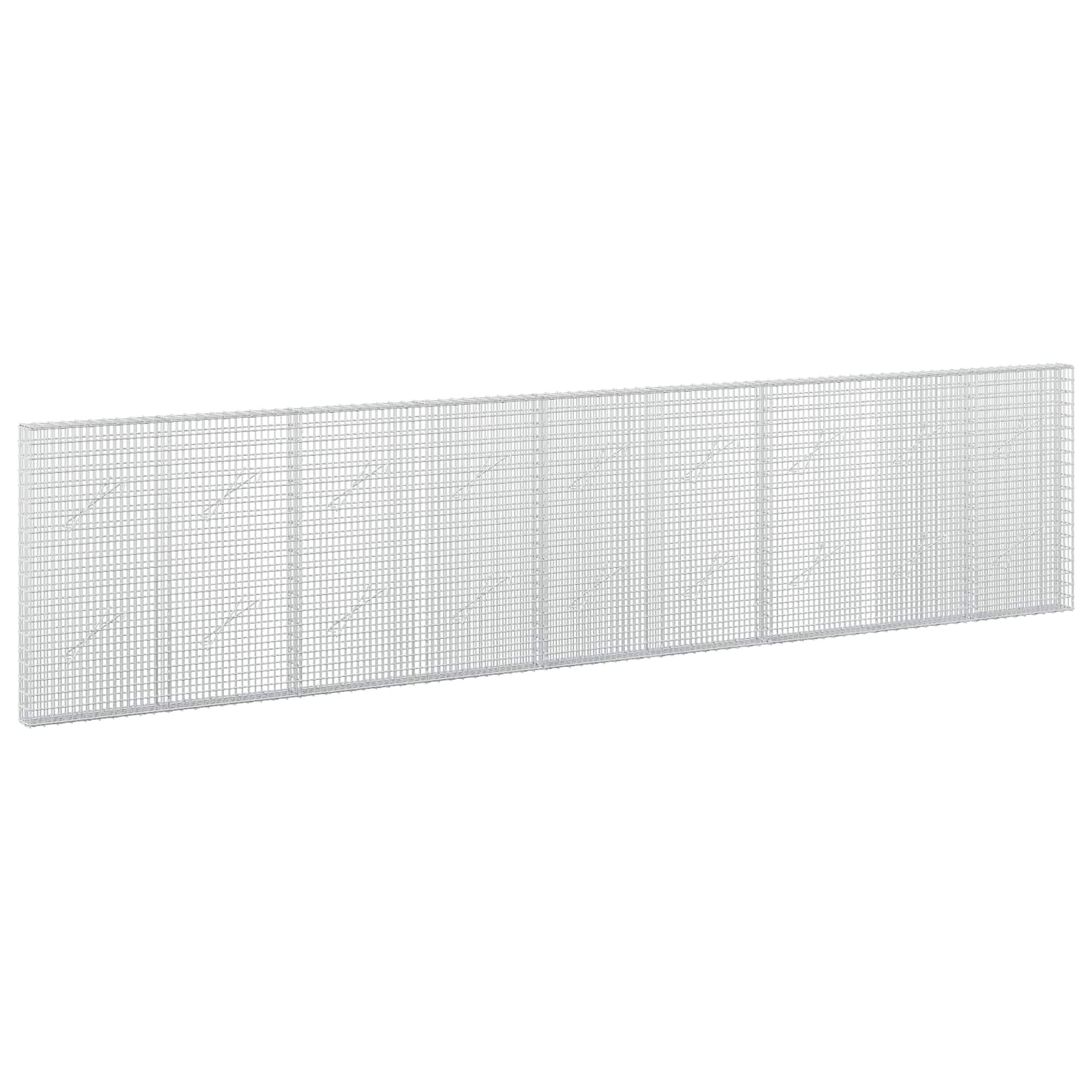 Gabione Mit 5 Mm Draht Und 5x2,5 Cm Maschen 450x10x100 Cm Vidaxl