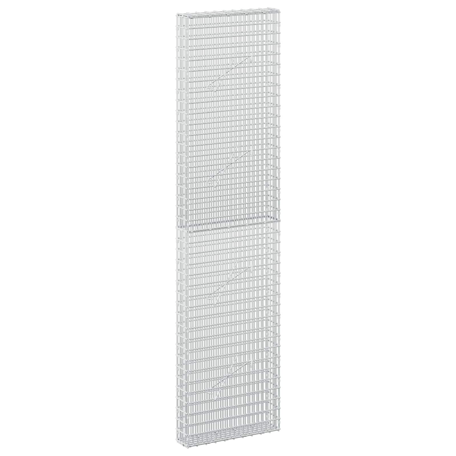Gabione Mit 5 Mm Draht Und 5x2,5 Cm Maschen 50x10x200 Cm Vidaxl