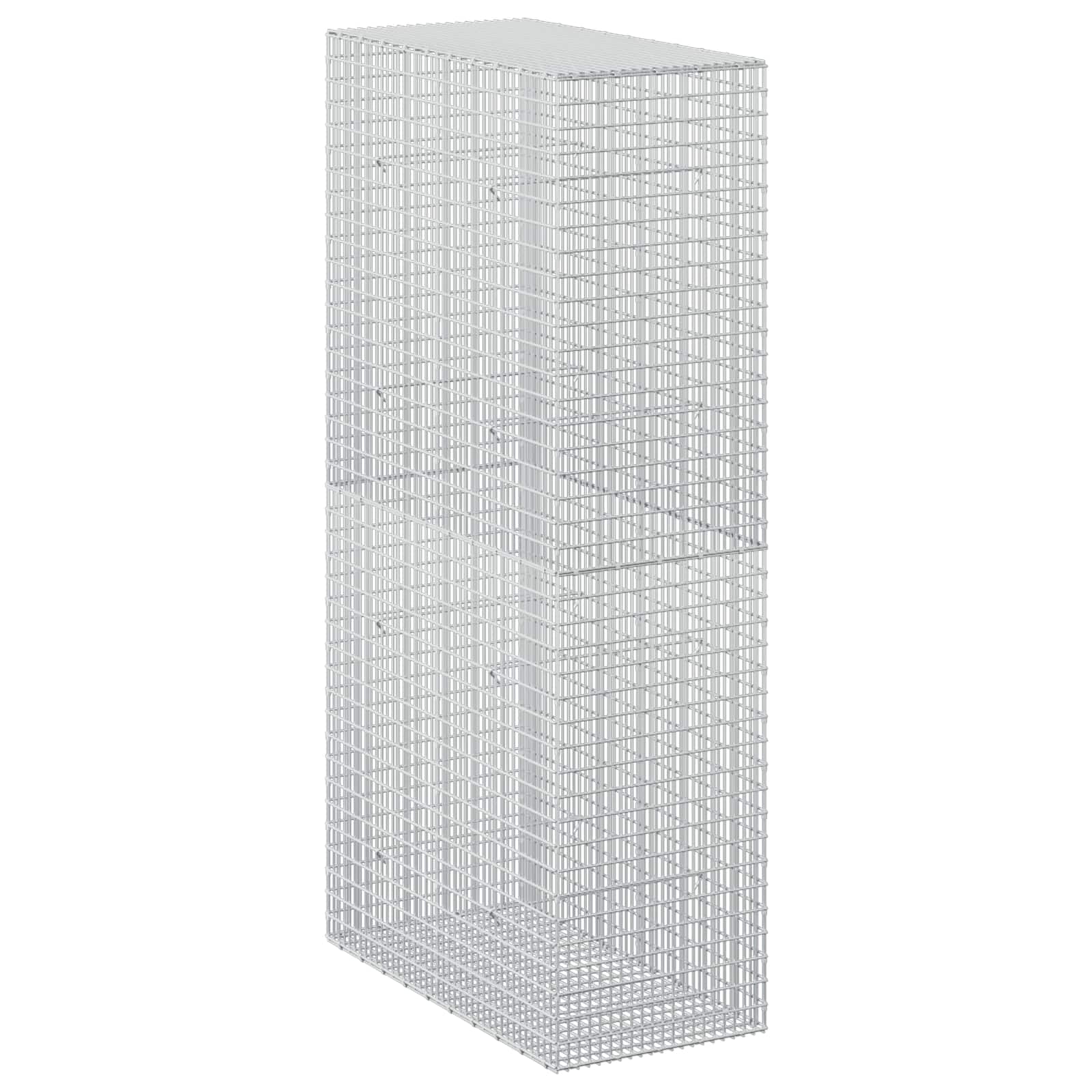 Gabione Mit 5 Mm Draht Und 5x2,5 Cm Maschen 50x100x200 Cm Vidaxl