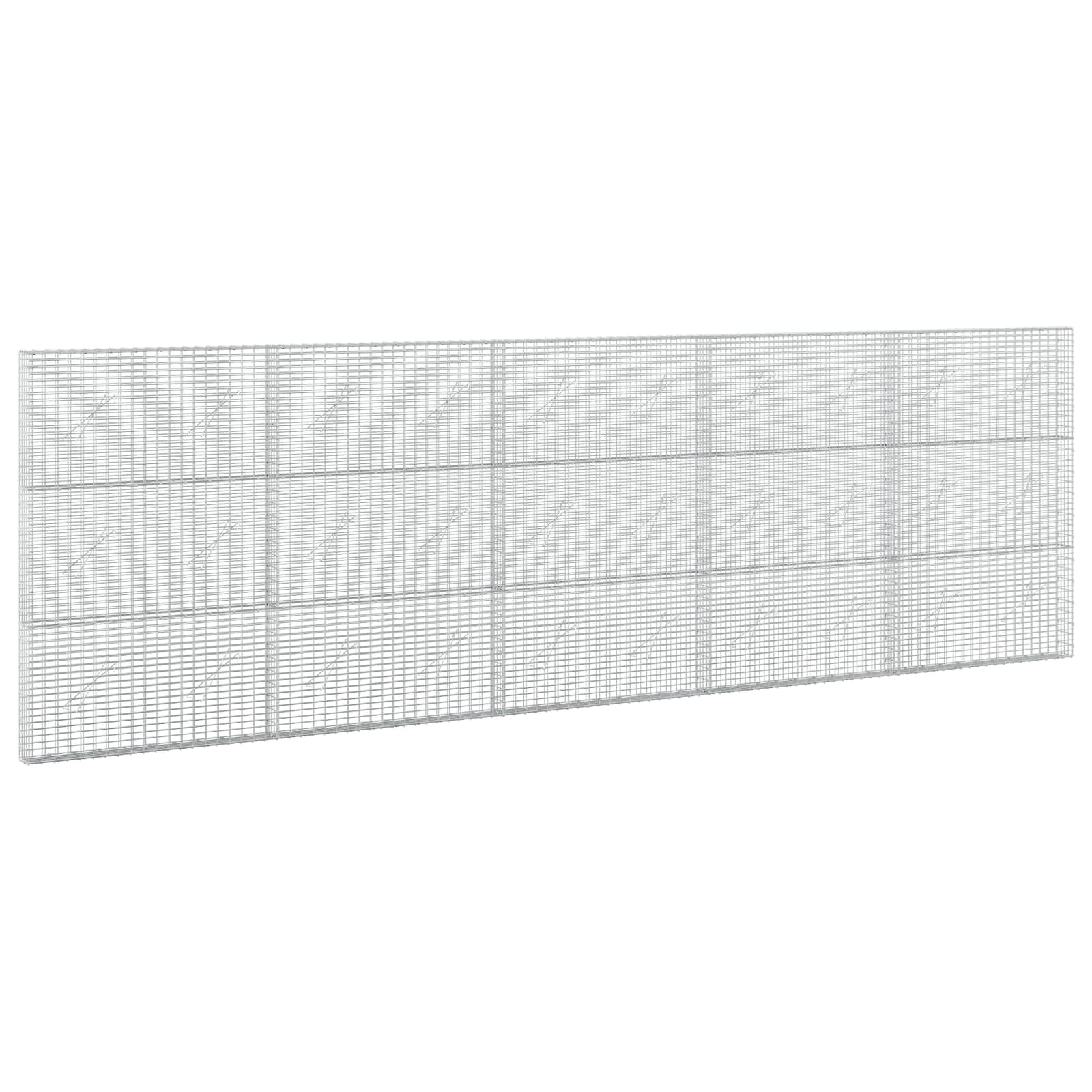 Gabione Mit 5 Mm Draht Und 5x2,5 Cm Maschen 500x10x150 Cm Vidaxl