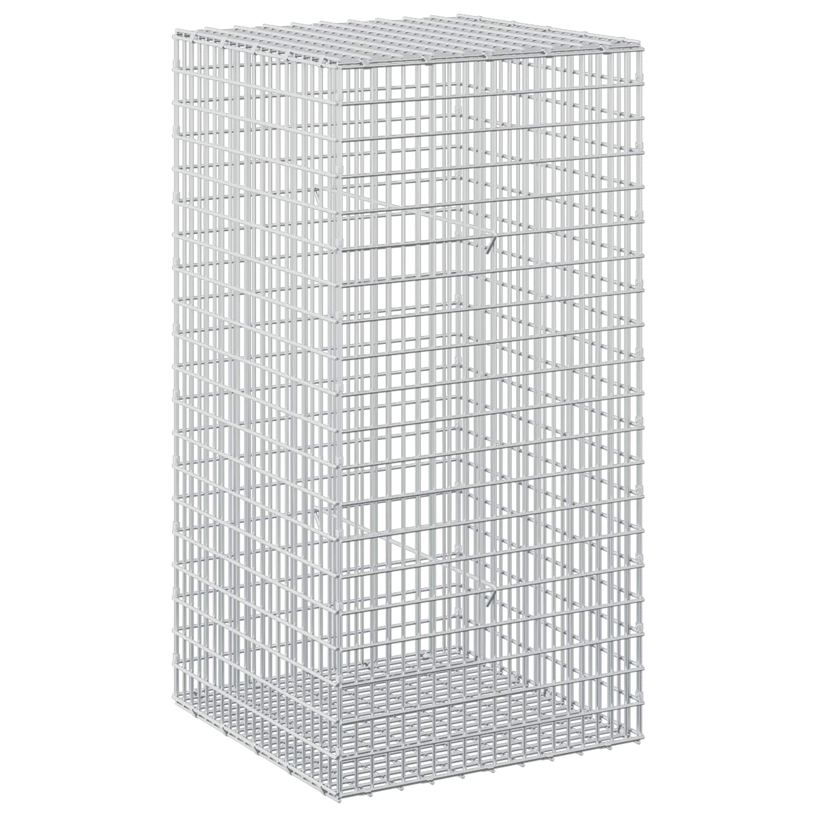 Gabione Mit 5 Mm Draht Und 5x2,5 Cm Maschen 50x50x100 Cm Vidaxl