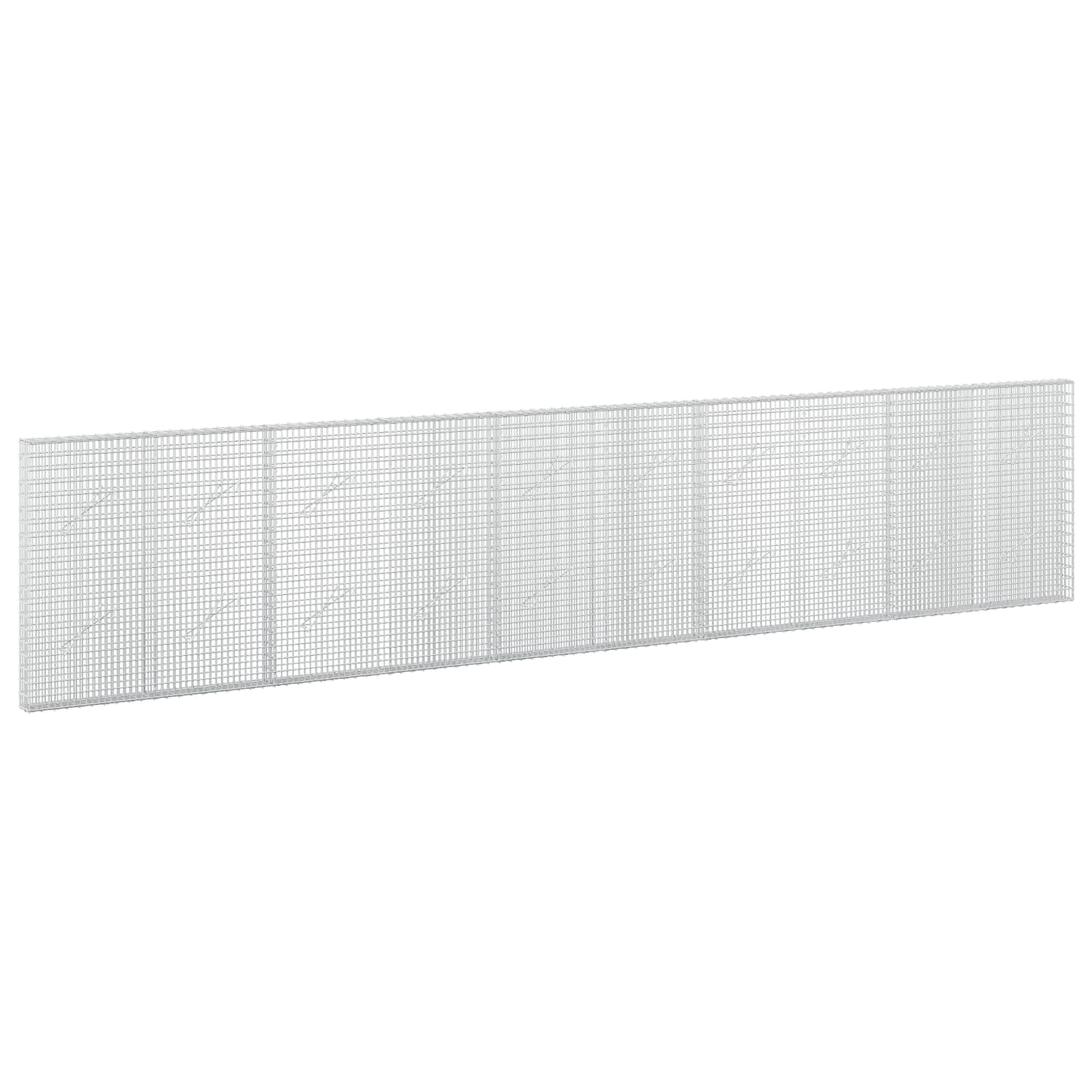 Gabione Mit 5 Mm Draht Und 5x2,5 Cm Maschen 500x10x100 Cm Vidaxl