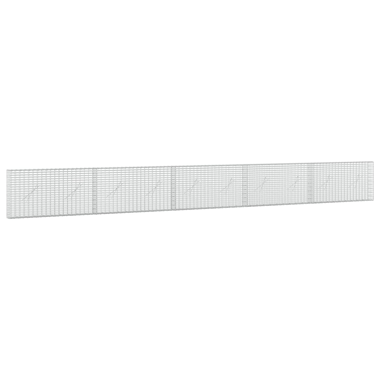 Gabione Mit 5 Mm Draht Und 5x2,5 Cm Maschen 500x10x50 Cm Vidaxl