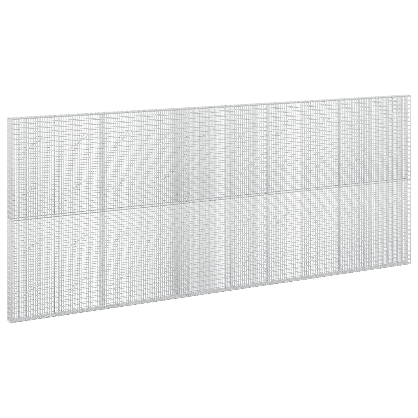 Gabione Mit 5 Mm Draht Und 5x2,5 Cm Maschen 500x10x200 Cm Vidaxl