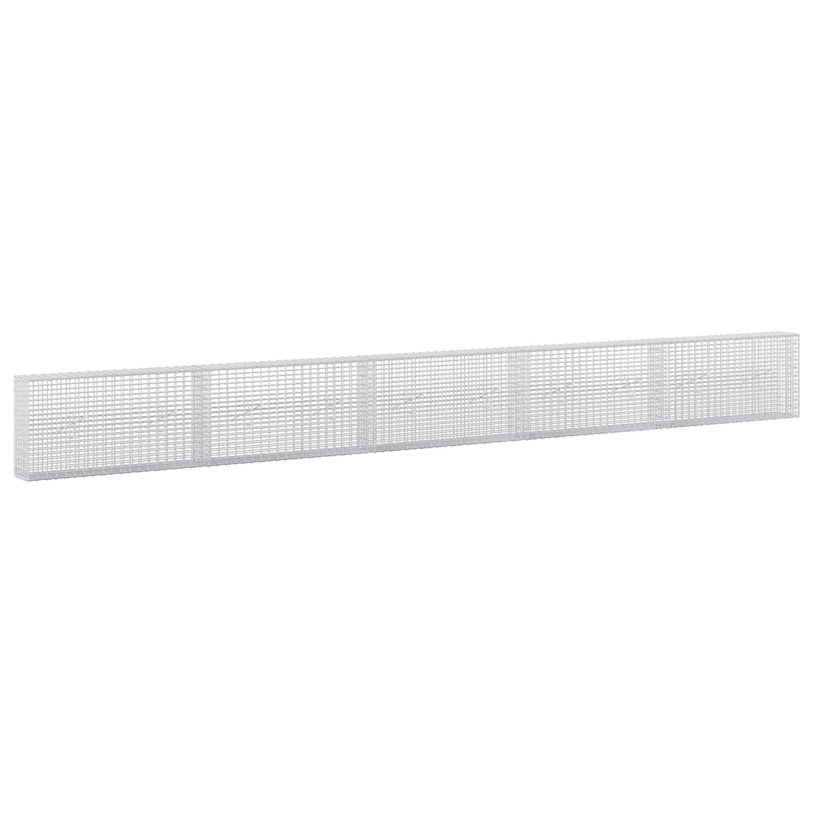 Gabione Mit 5 Mm Draht Und 5x2,5 Cm Maschen 500x20x50 Cm Vidaxl
