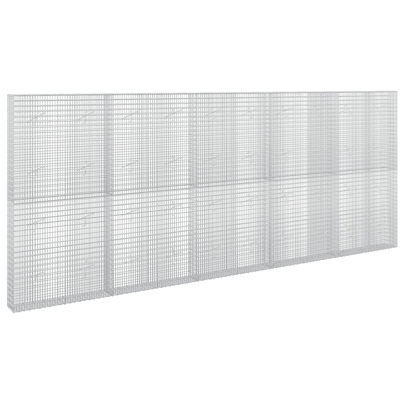 Gabione Mit 5 Mm Draht Und 5x2,5 Cm Maschen 500x20x200 Cm Vidaxl