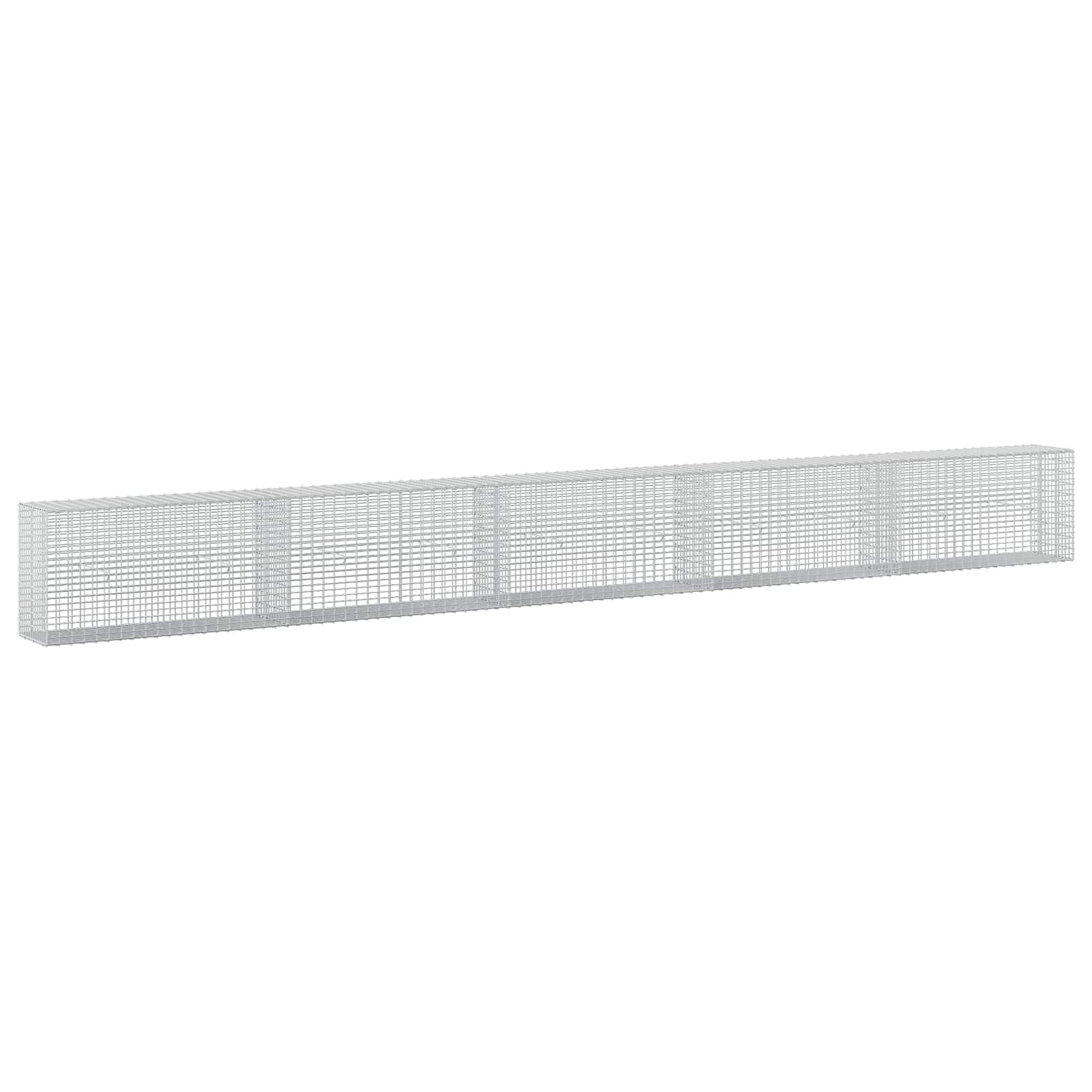 Gabione Mit 5 Mm Draht Und 5x2,5 Cm Maschen 500x30x50 Cm Vidaxl