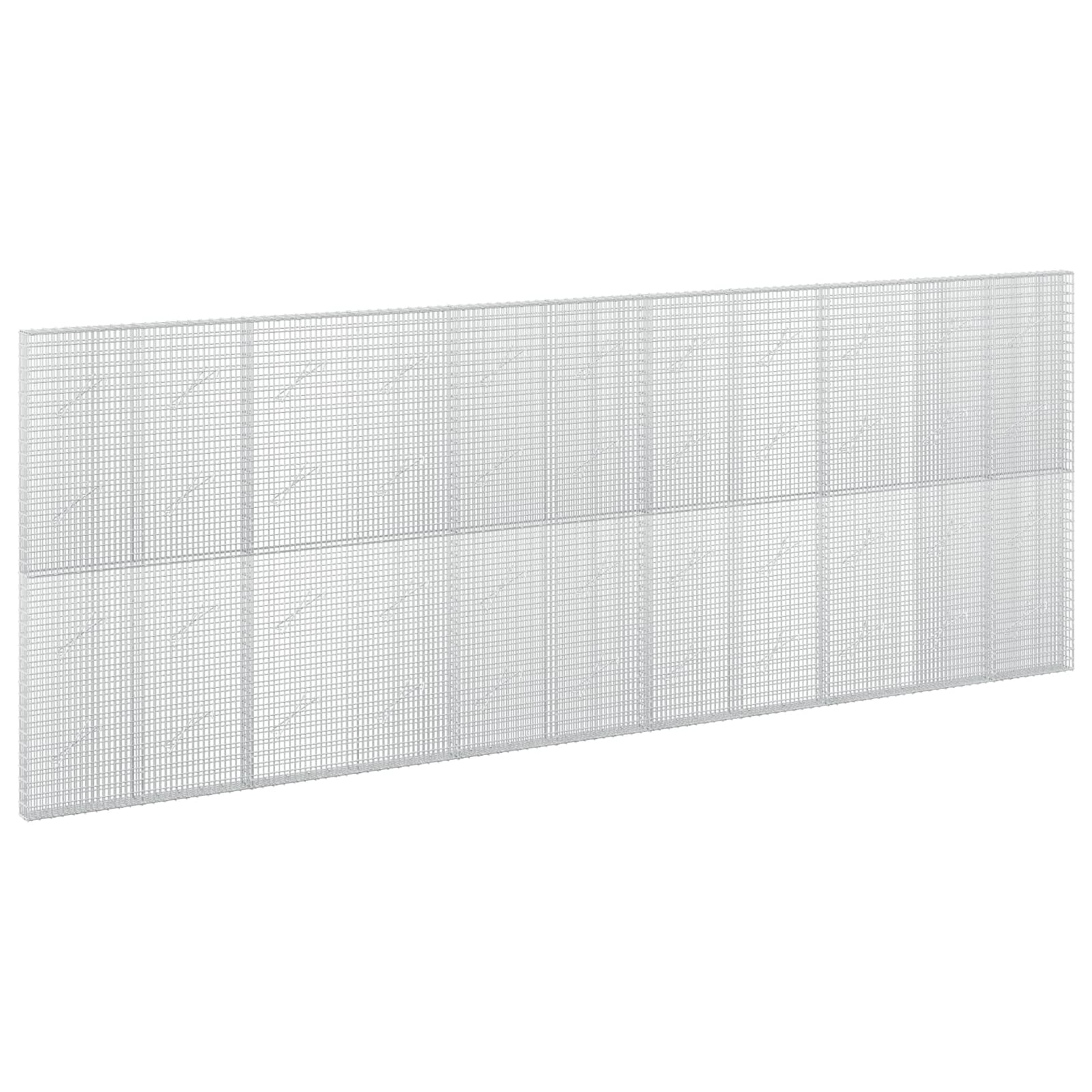 Gabione Mit 5 Mm Draht Und 5x2,5 Cm Maschen 550x10x200 Cm Vidaxl