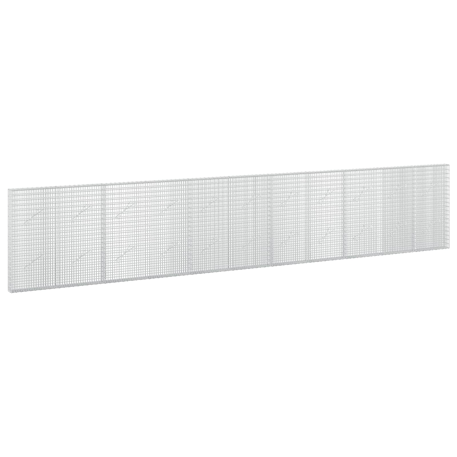 Gabione Mit 5 Mm Draht Und 5x2,5 Cm Maschen 550x10x100 Cm Vidaxl