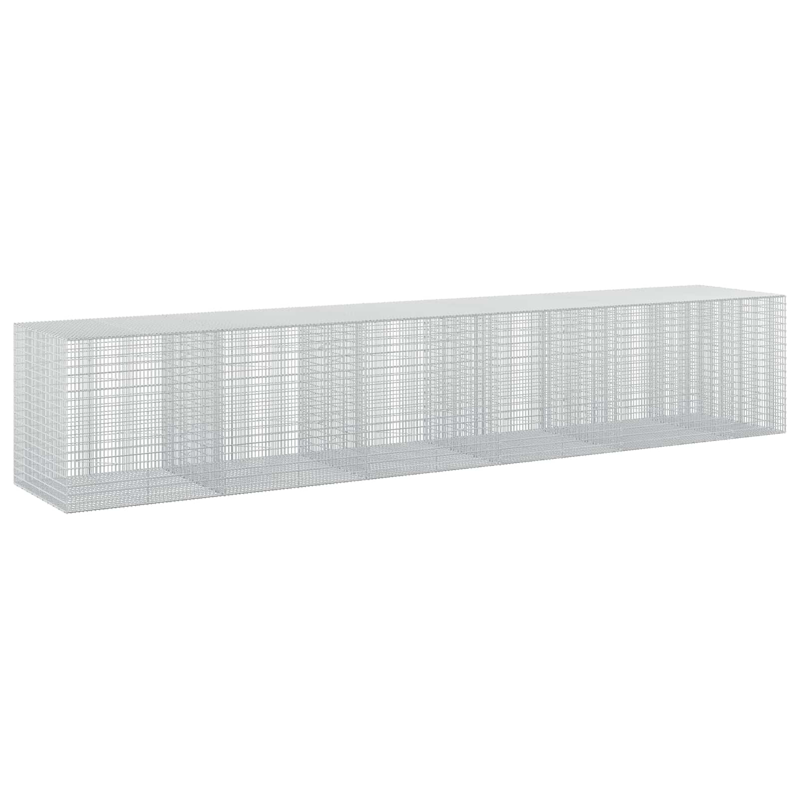 Gabione Mit 5 Mm Draht Und 5x2,5 Cm Maschen 550x100x100 Cm Vidaxl