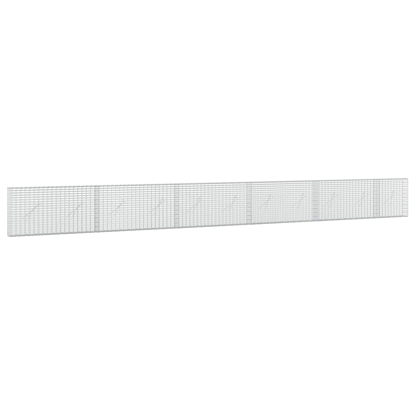 Gabione Mit 5 Mm Draht Und 5x2,5 Cm Maschen 550x10x50 Cm Vidaxl